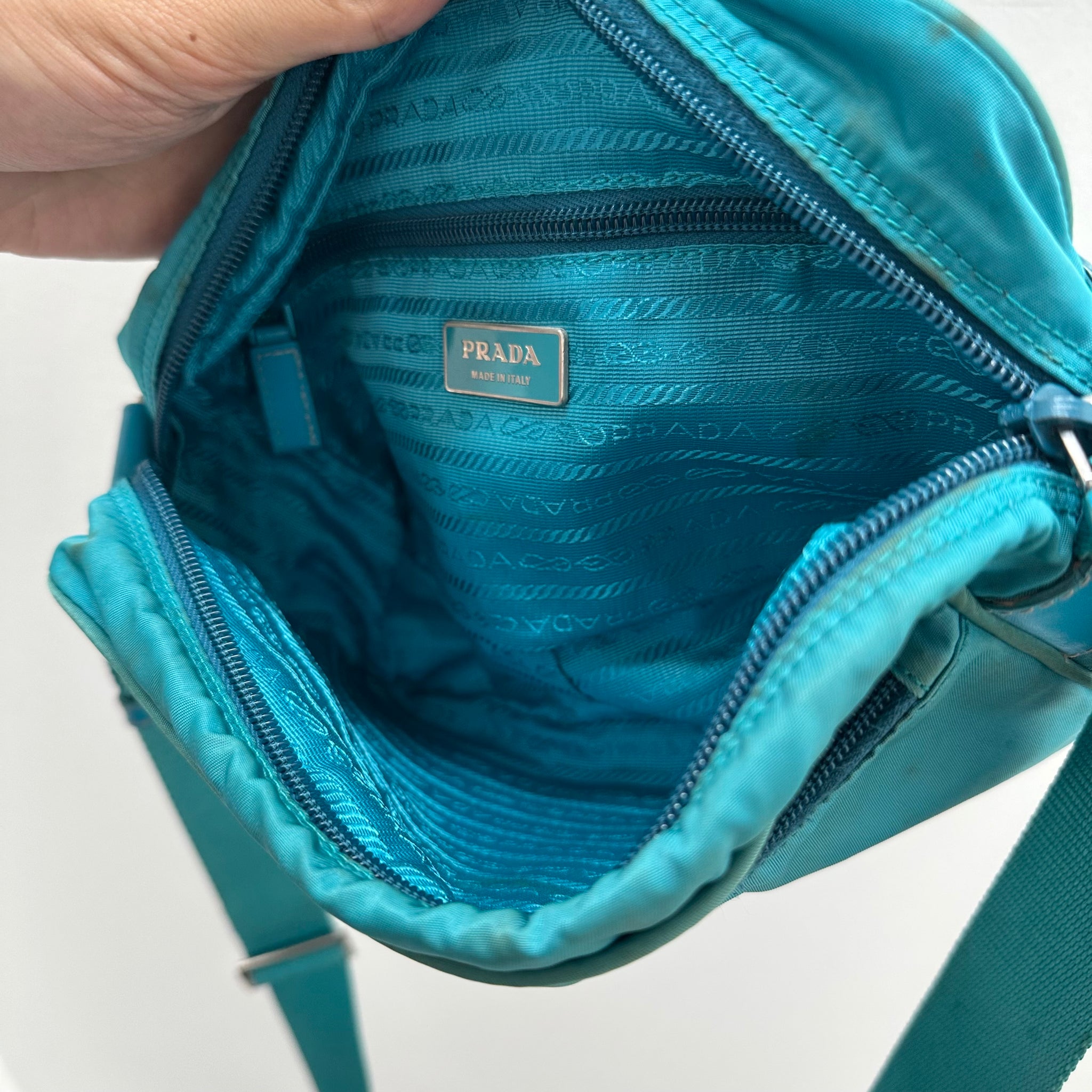 Prada Blue Messenger / Crossbody Bag