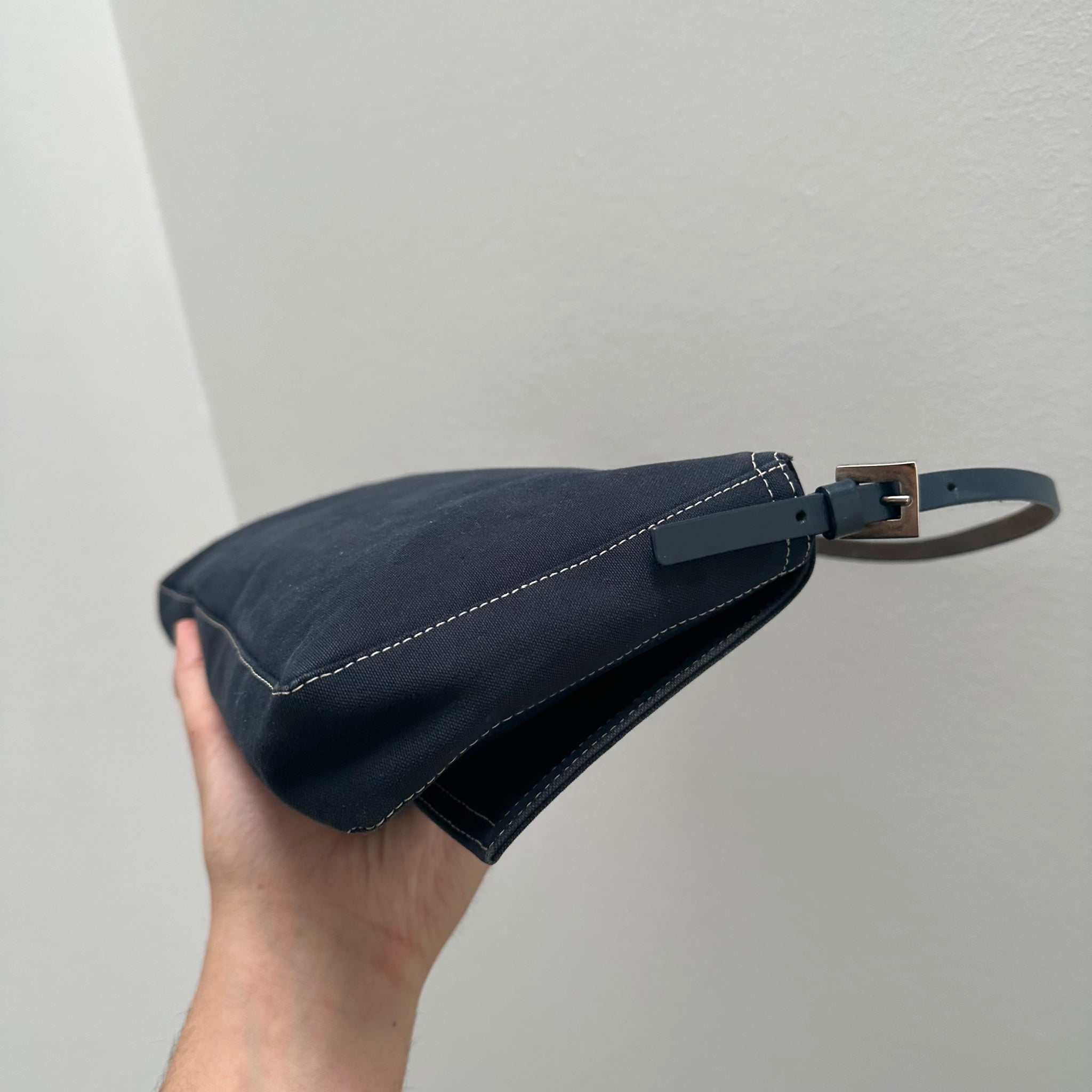 Fendi Denim Shoulder Bag Dark Navy