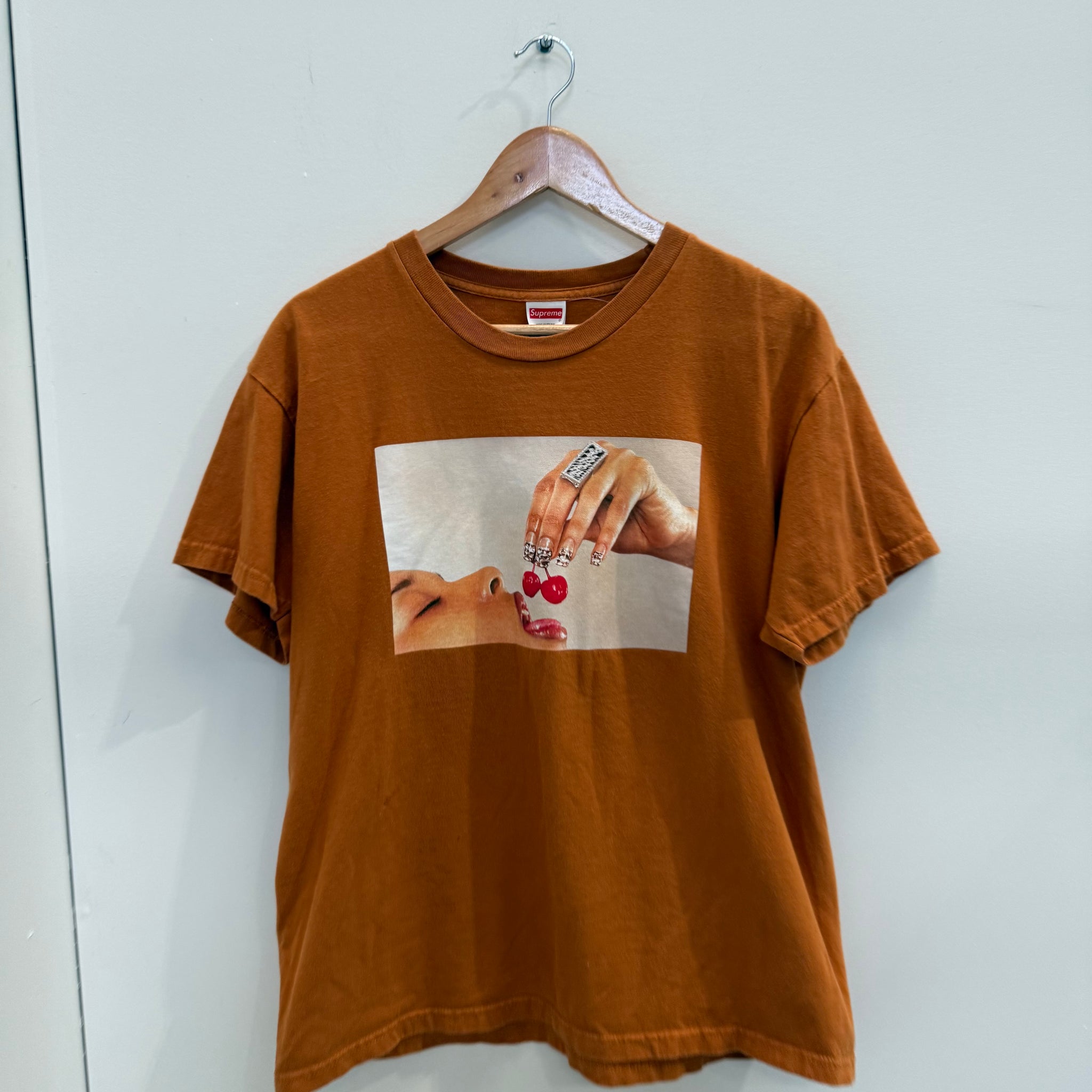 Supreme Cherry T Shirt Burnt Orange (Size M)