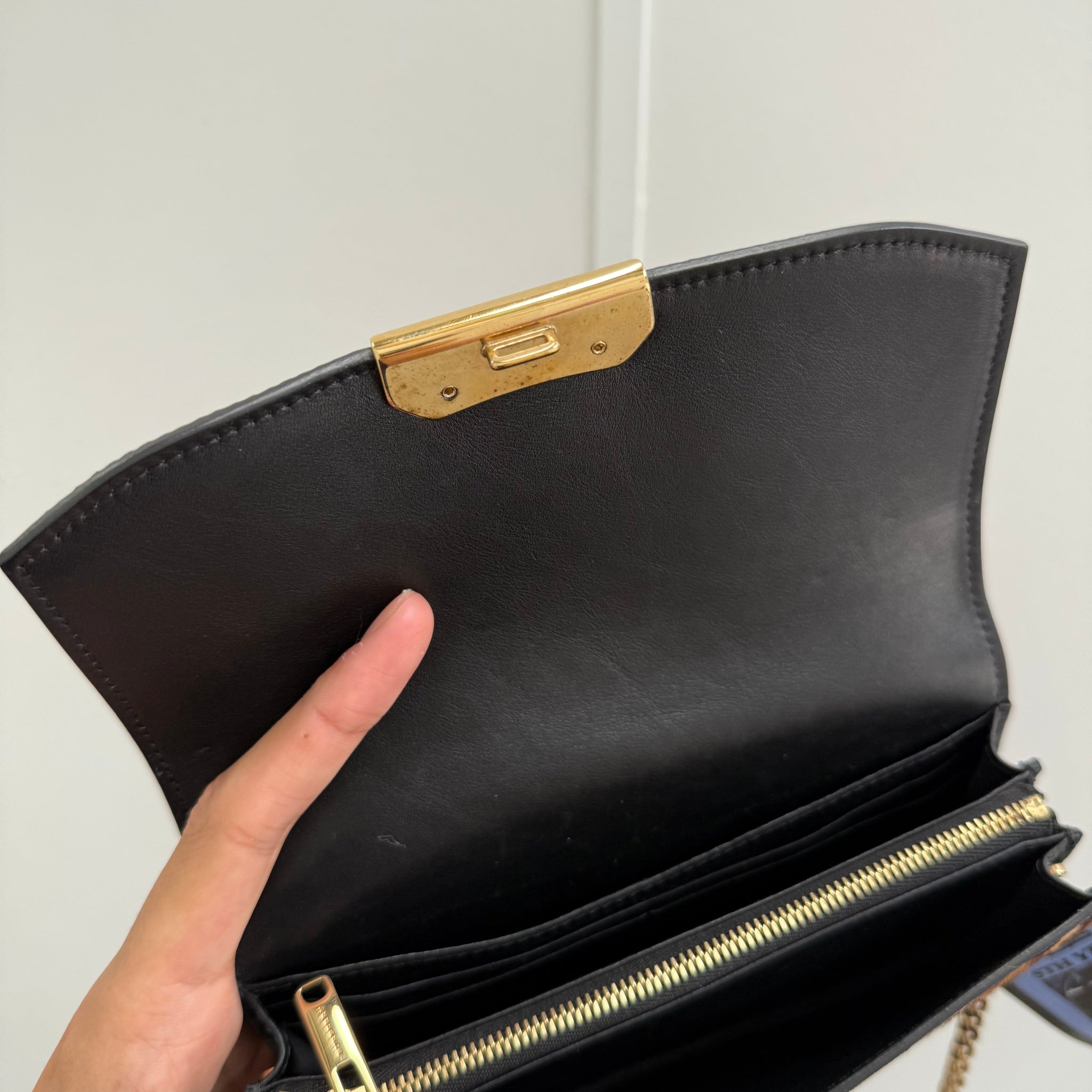 Burberry Madison Leopard Print Wallet on Chain