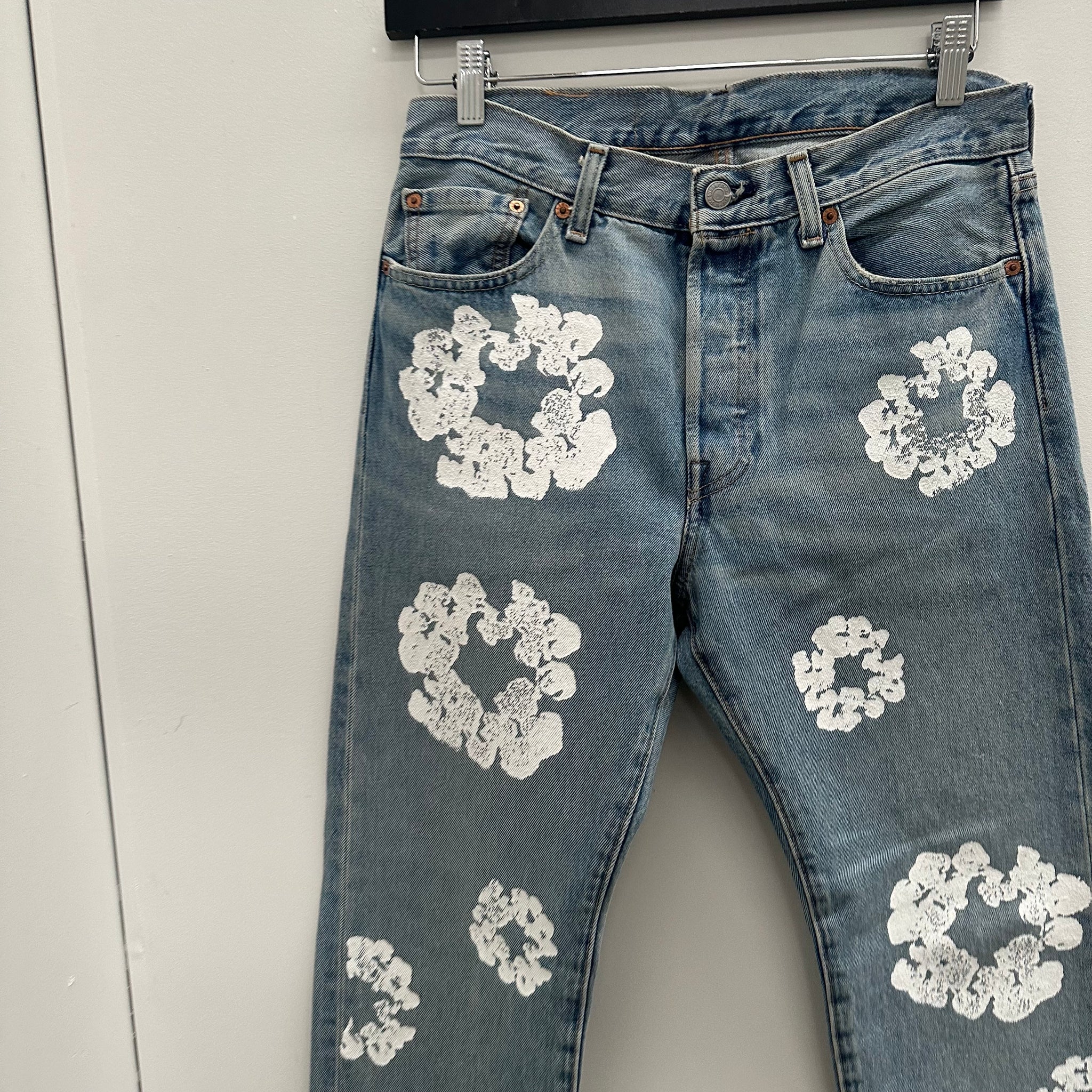 Denim Tears Levi's Cotton Wreath Blue Jeans 30 X 32
