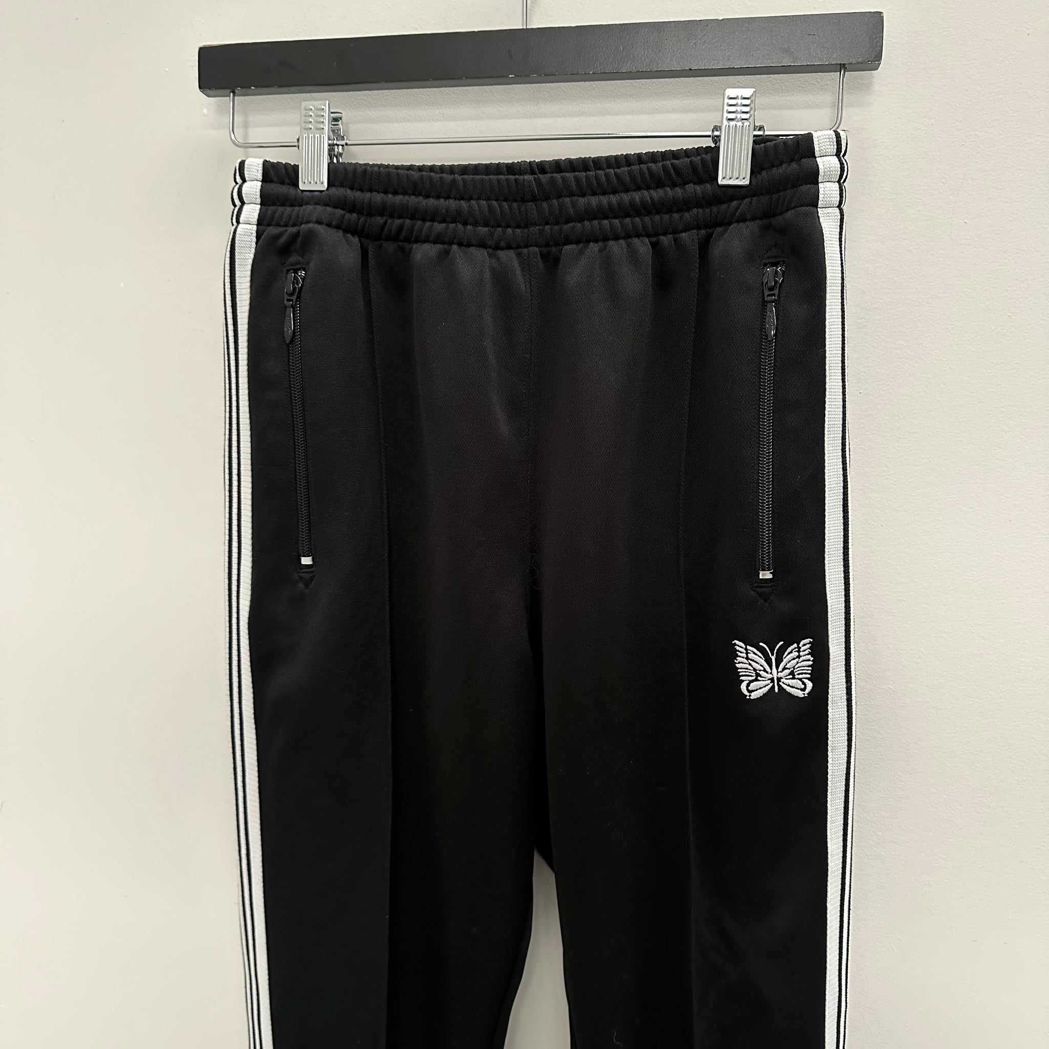 Needles Narrow Track Pant Black/White (Size S)