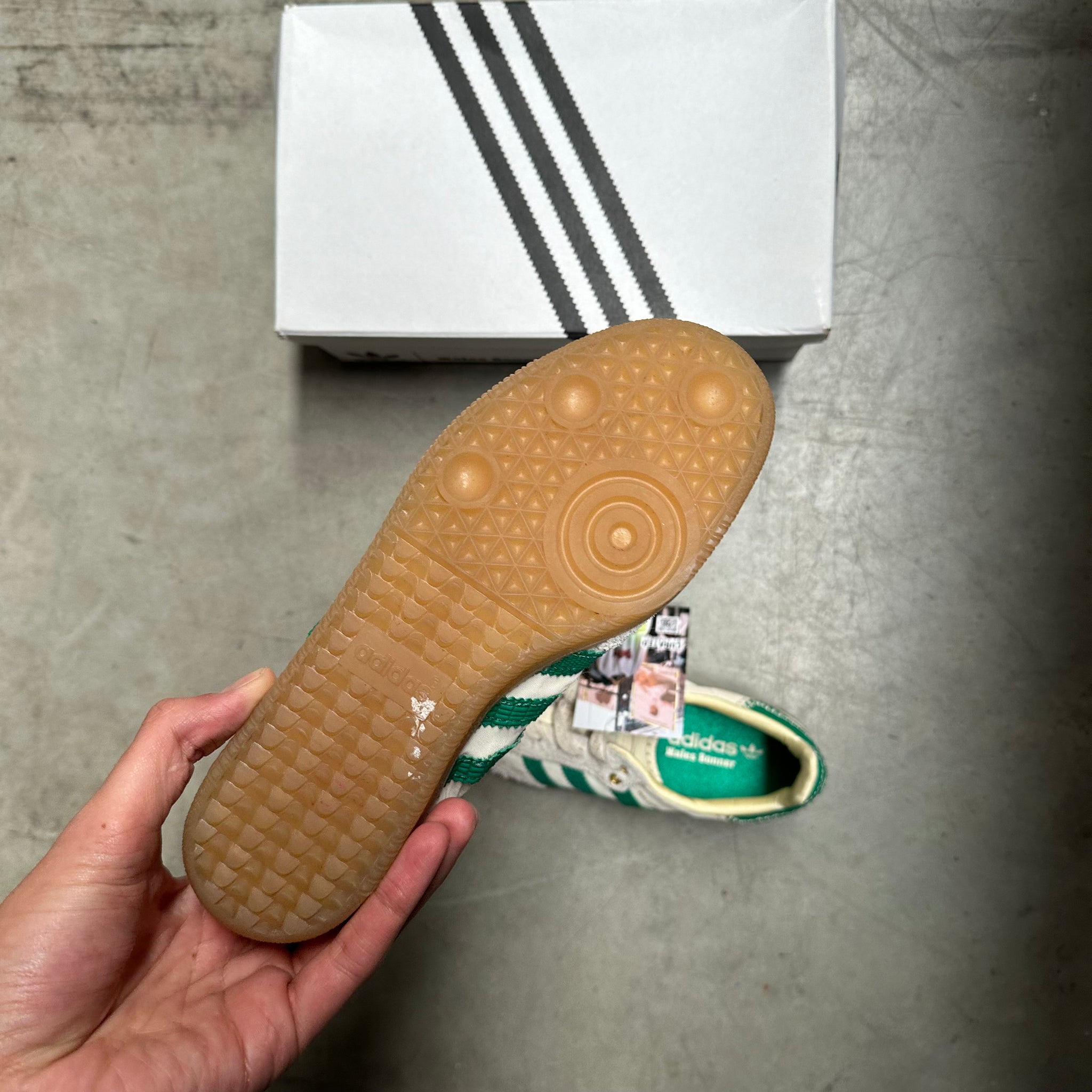 Adidas Samba Wales Bonner Cream Green US4