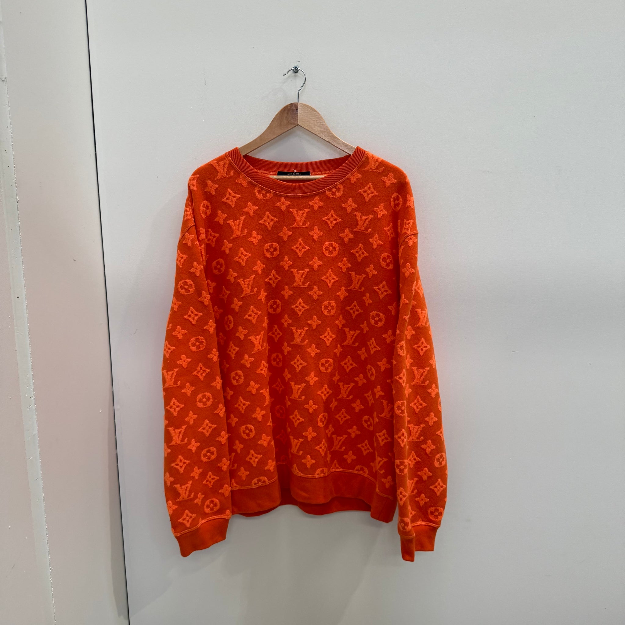 Louis Vuitton Orange Monogram Jacquard Sweater (Size XXL)