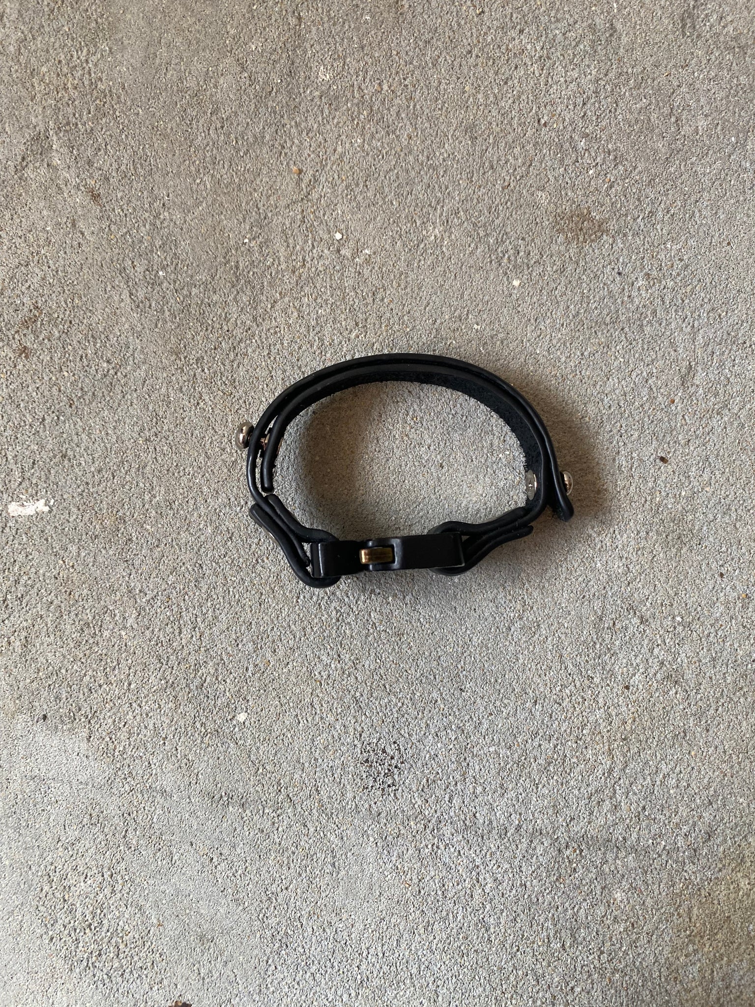 Alyx Leather Strap Buckle Bracelet Black