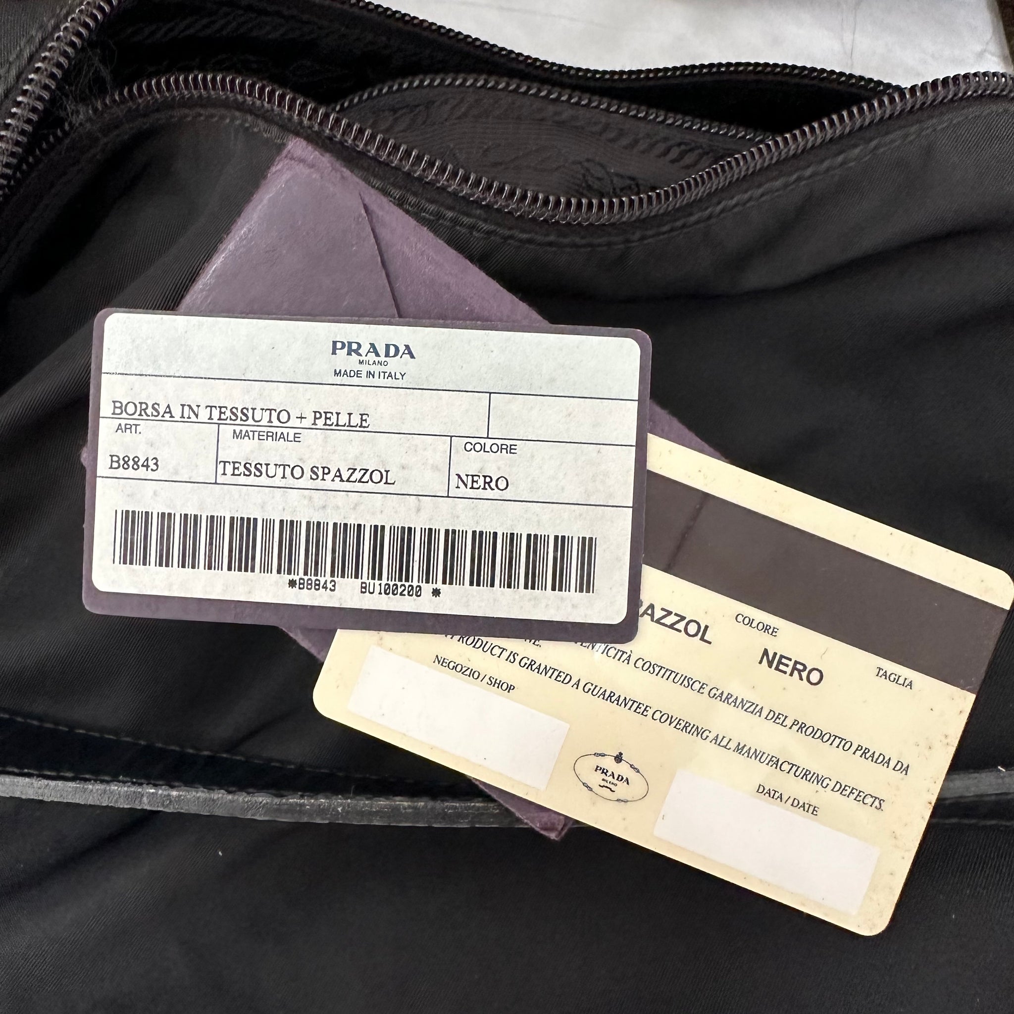Prada Metal Side Shoulder Bag Nylon Black