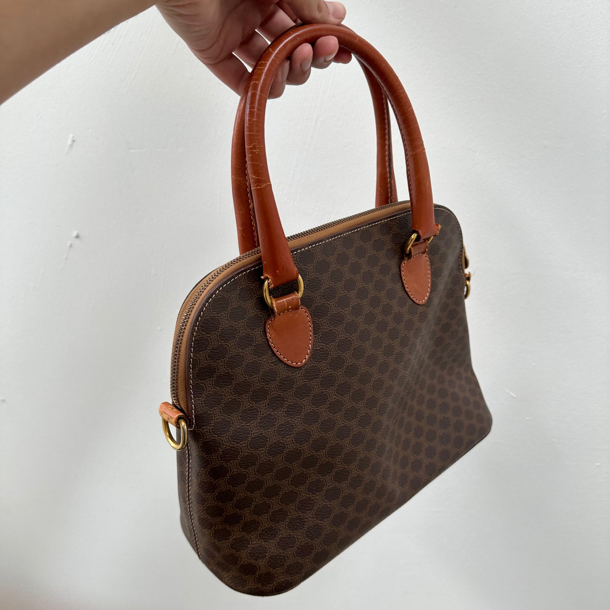 Celine Alma Triomphe Macadam Monogram Bag