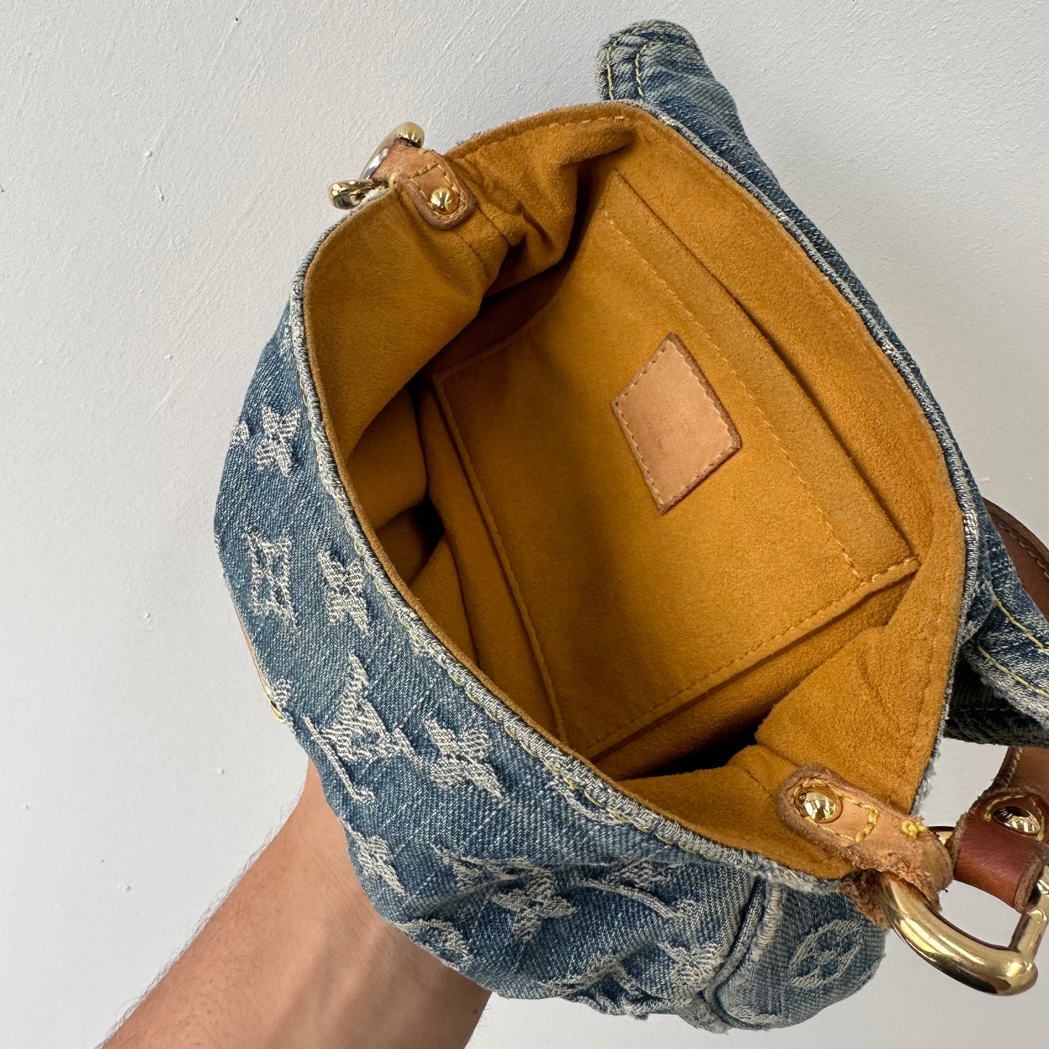 Louis Vuitton Monogram Denim Pleaty Shoulder Bag