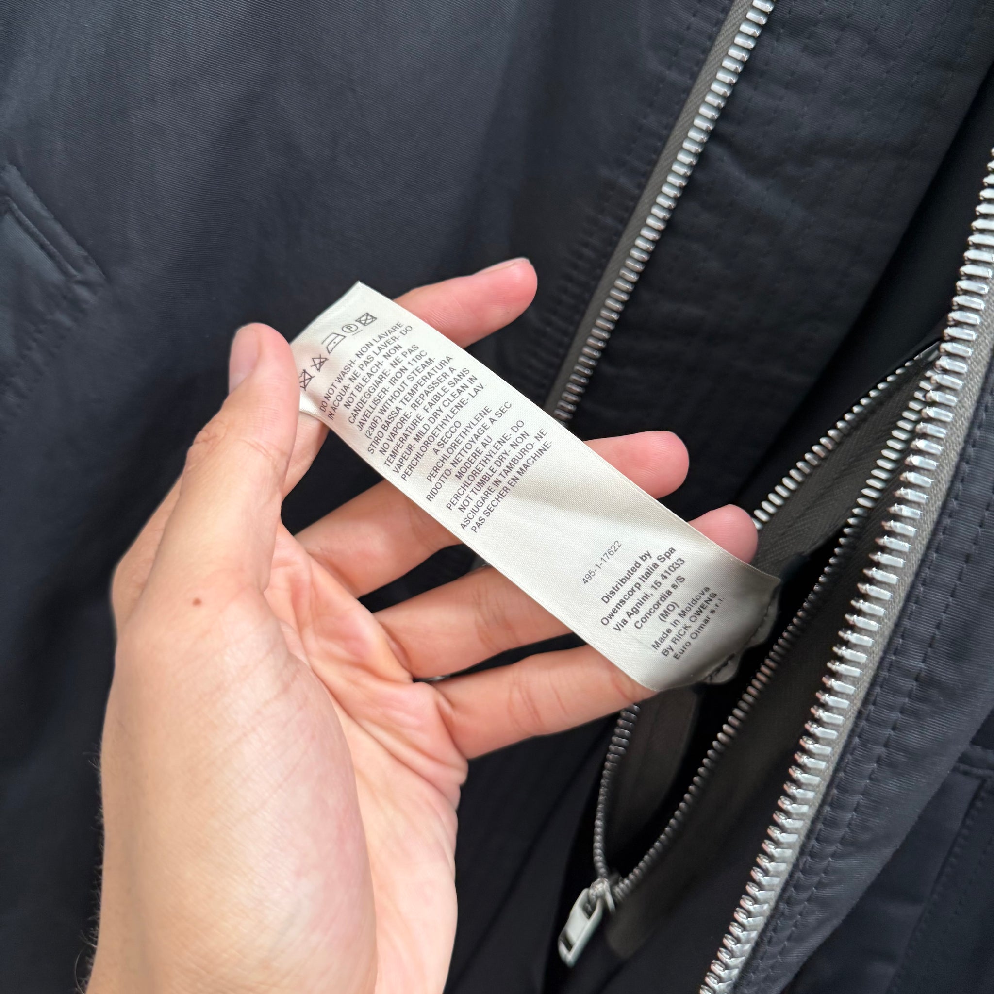 Rick Owens FW21 Cropped Flight Bomber (Size 50)