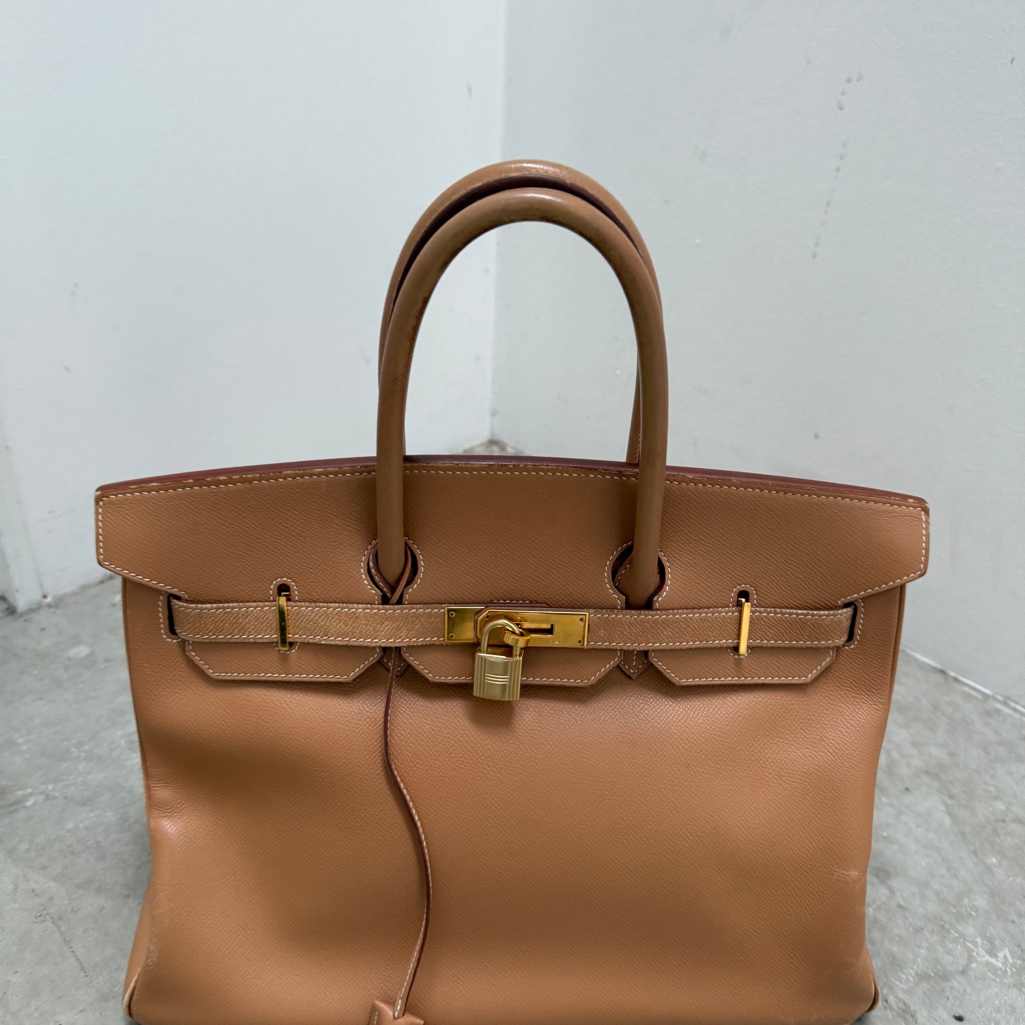 Hermes Birkin 35 Brown Leather Hand Bag