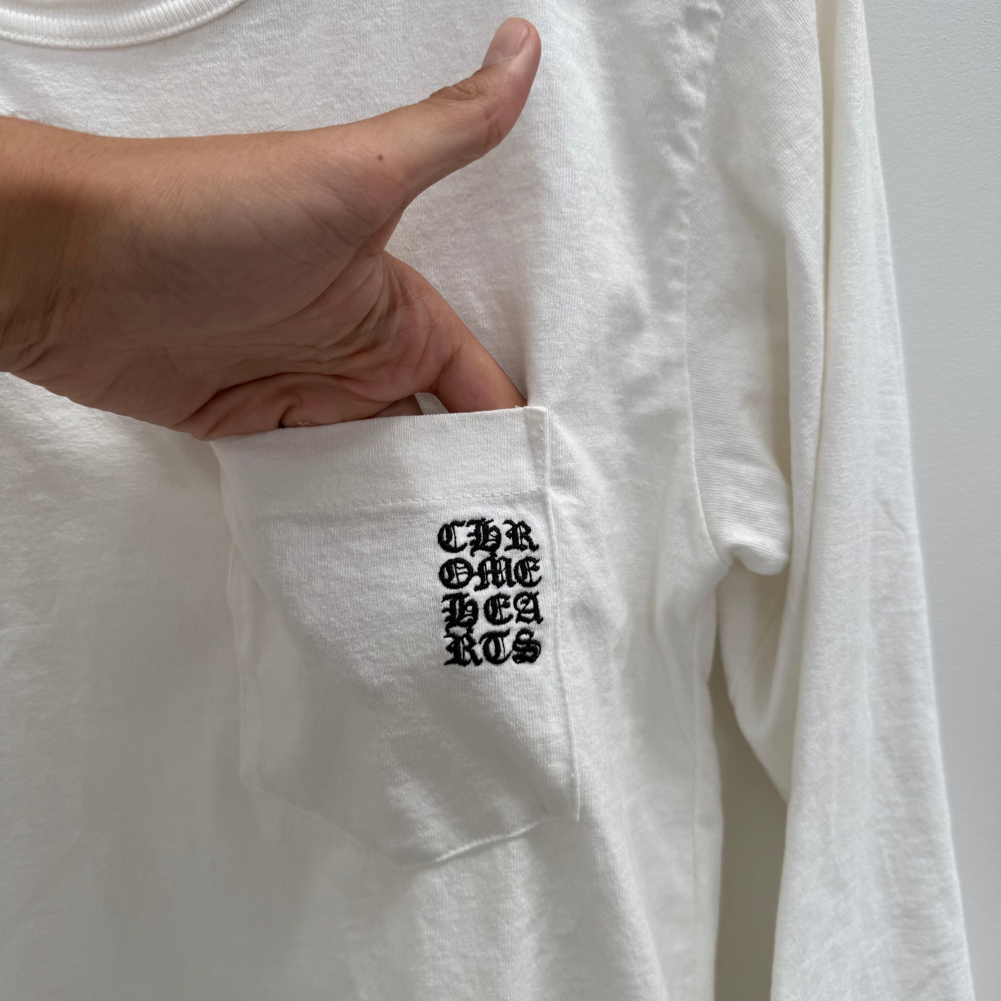 Chrome Hearts Embroidered Pocket Logo Long Sleeve (Size XS)