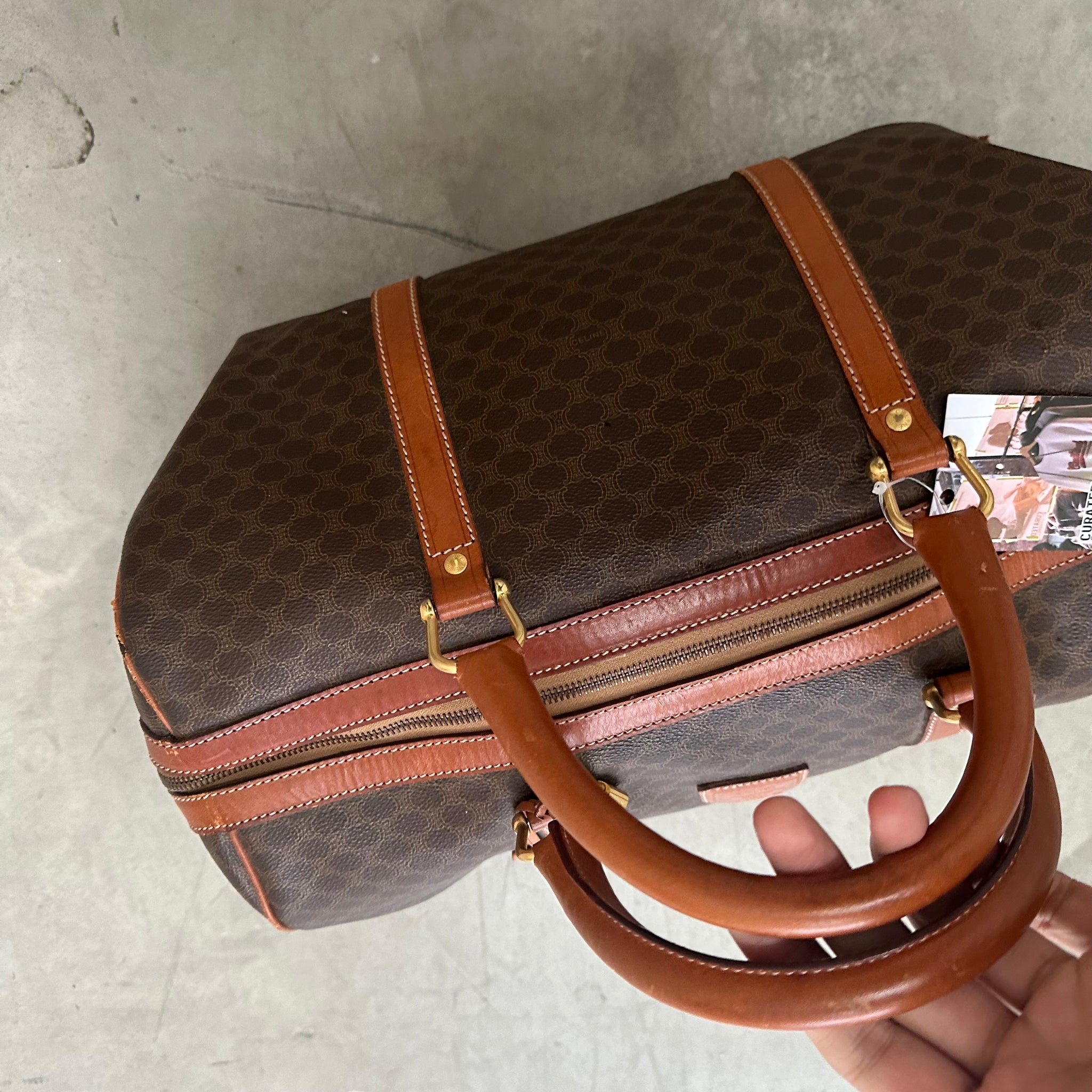Celine Macadam Travel Boston Bag with Key