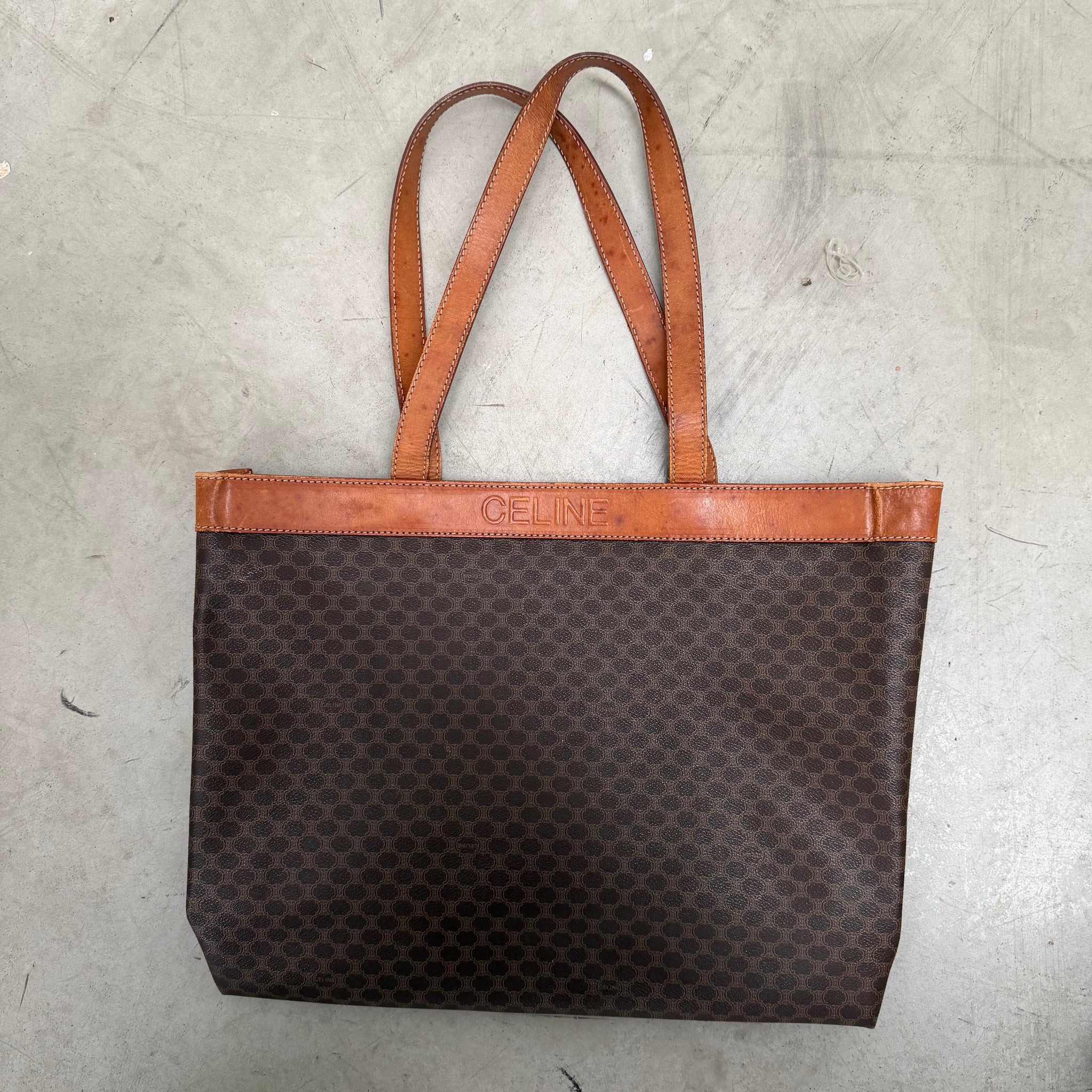 Celine Macadam Canvas Tote Bag