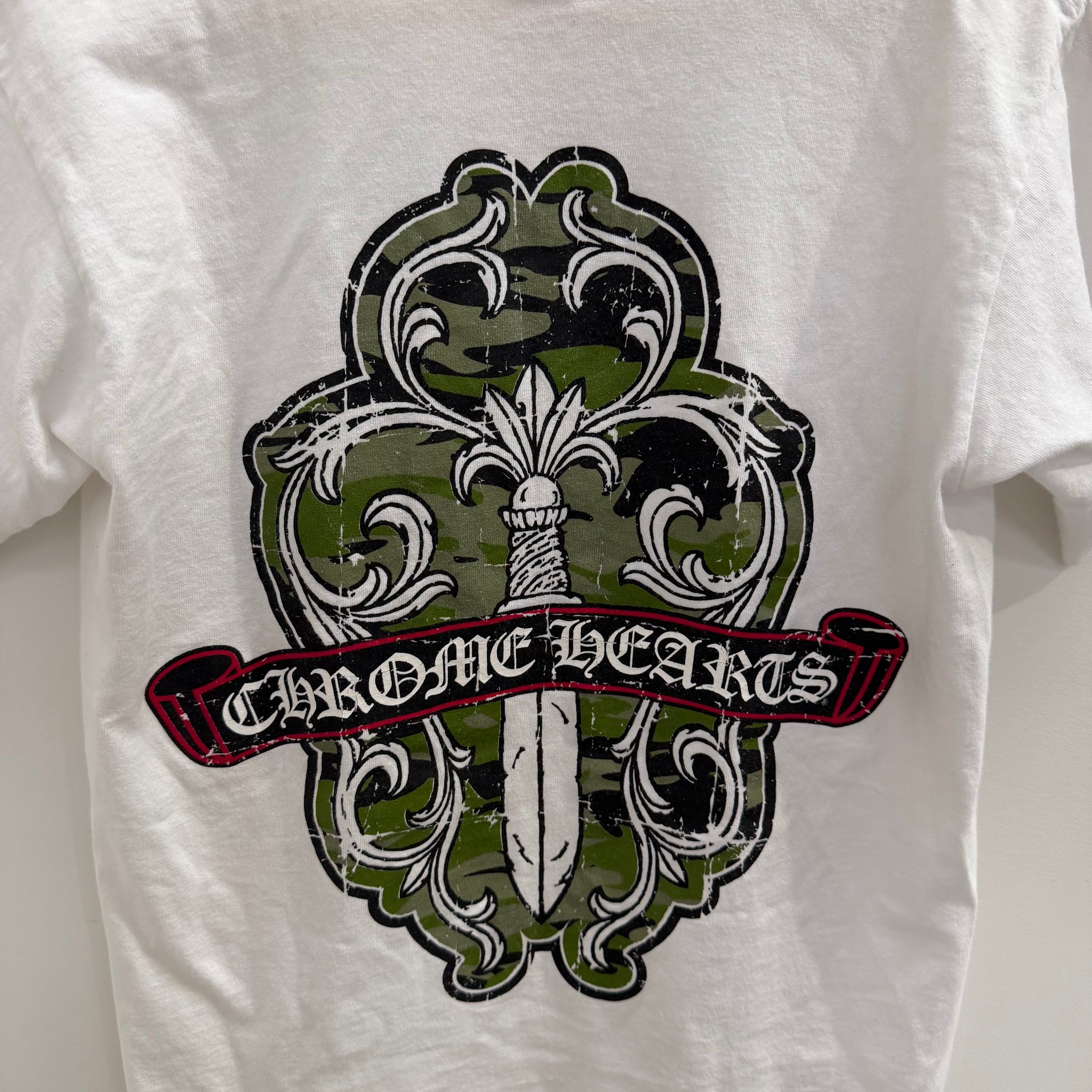 Chrome Hearts White Dagger Pocket T Shirt (Size S)