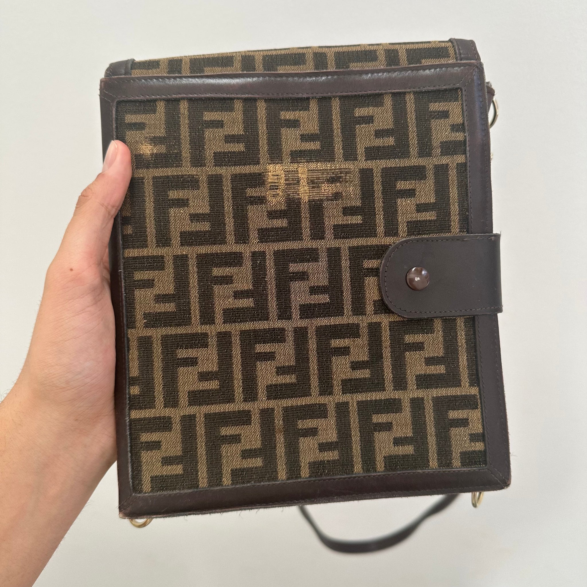 Fendi Vintage Zucca Canvas Cross Body/Shoulder Bag