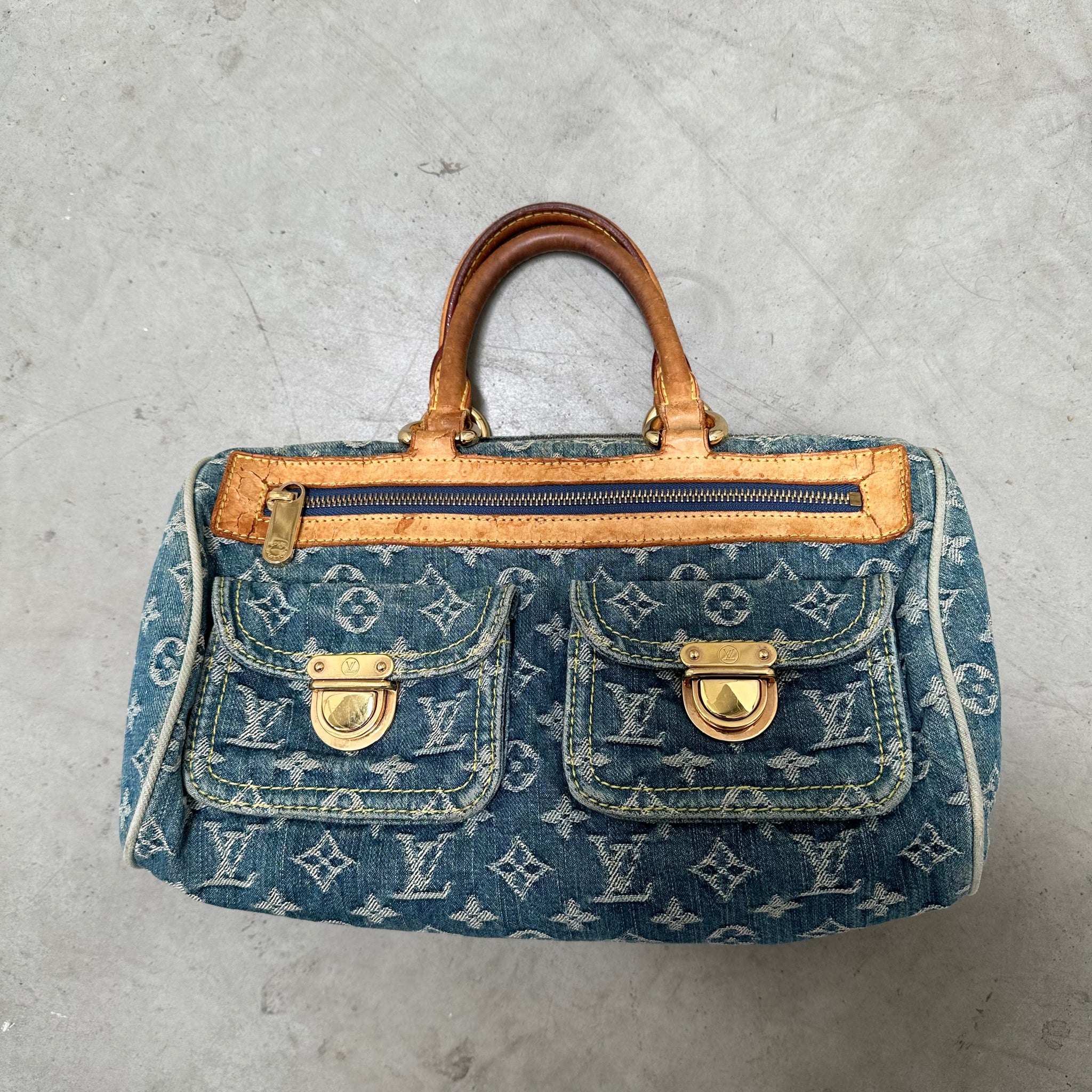 Louis Vuitton Monogram Denim Neo Speedy Blue