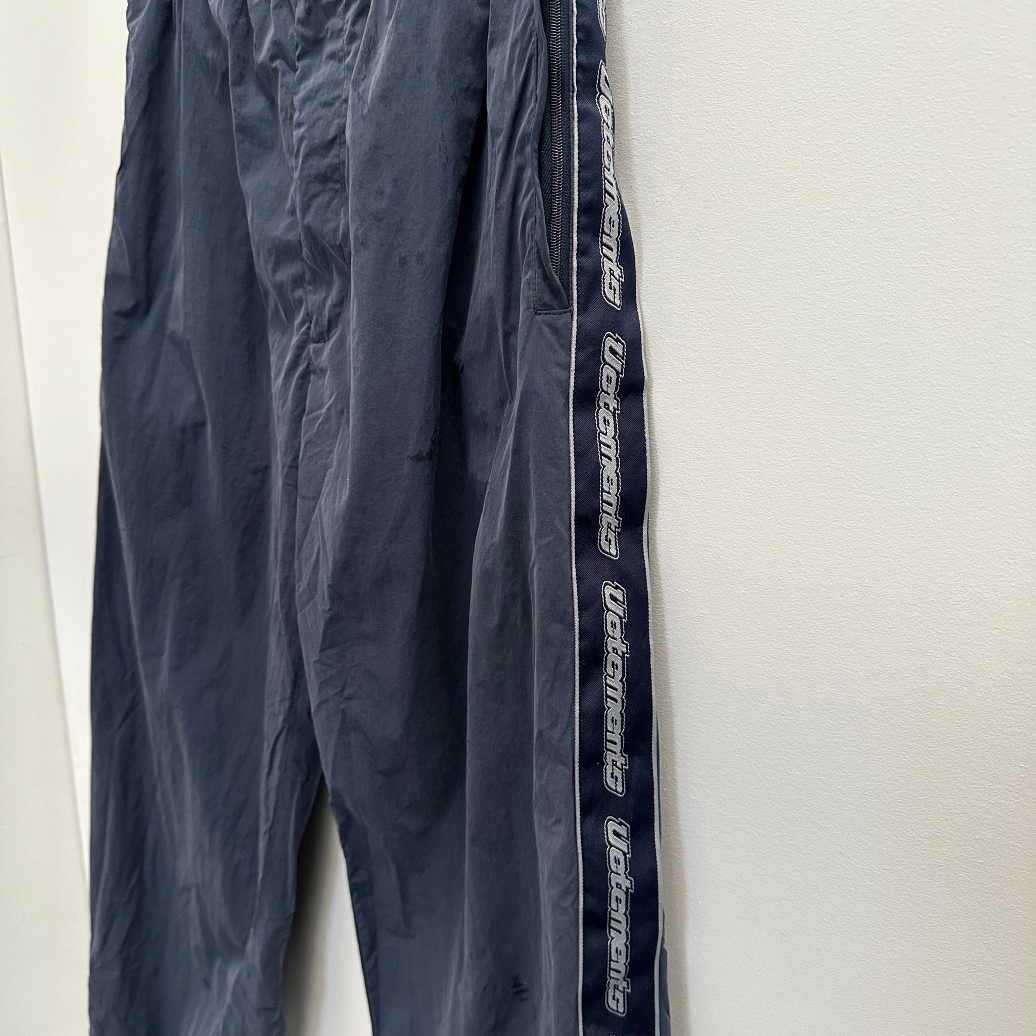 Vetements Navy Side Logo Track Pants (fits XXS-S)