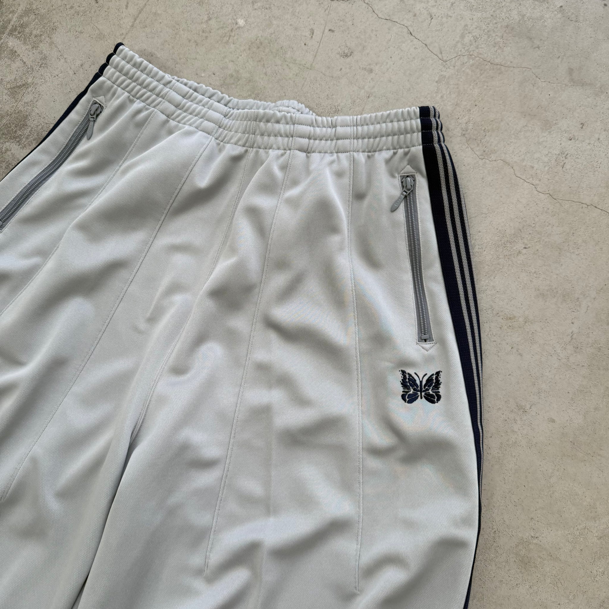 Needles HD Track Pants Poly Smooth Grey/Navy