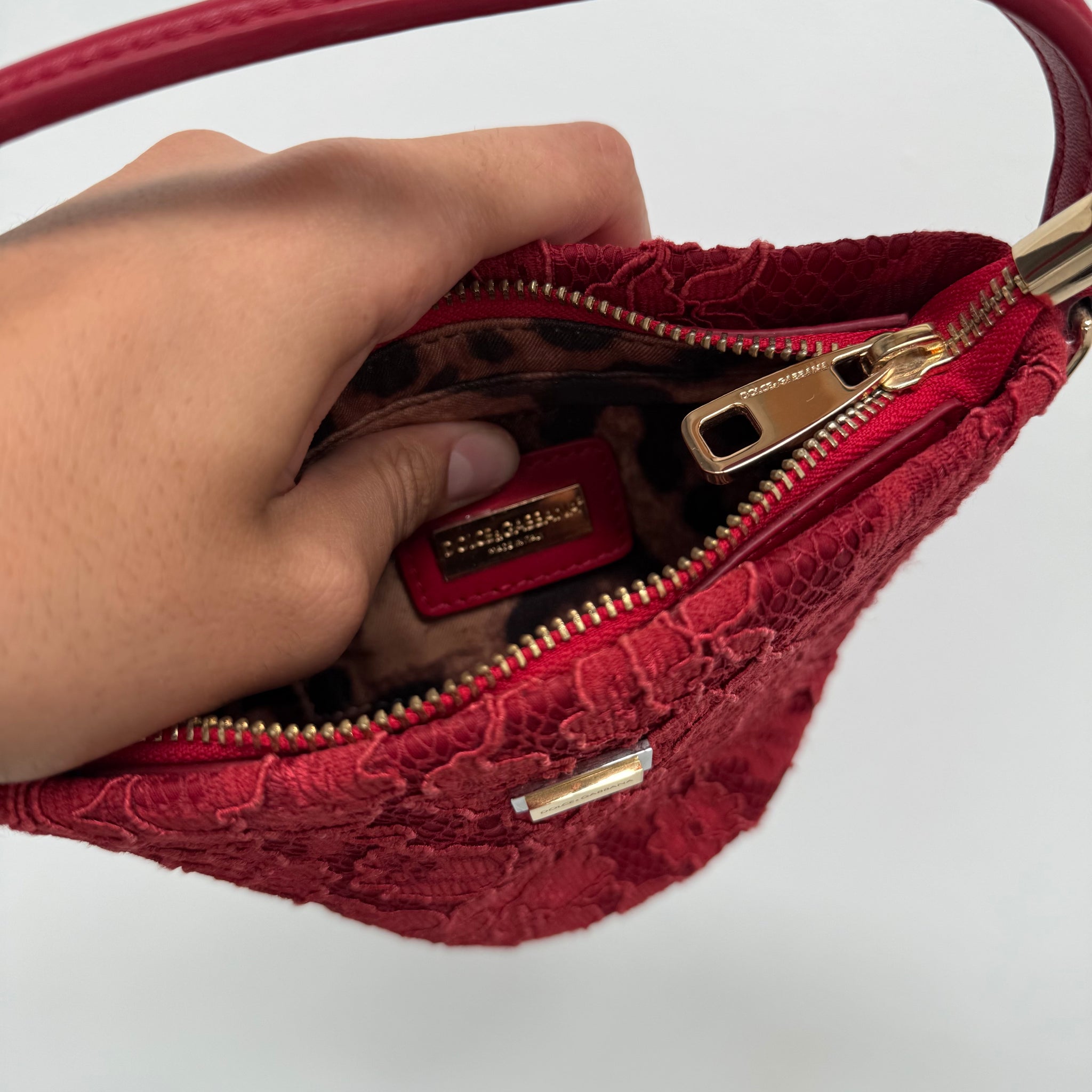 Dolce & Gabbana Flower Embroidery Hand Bag