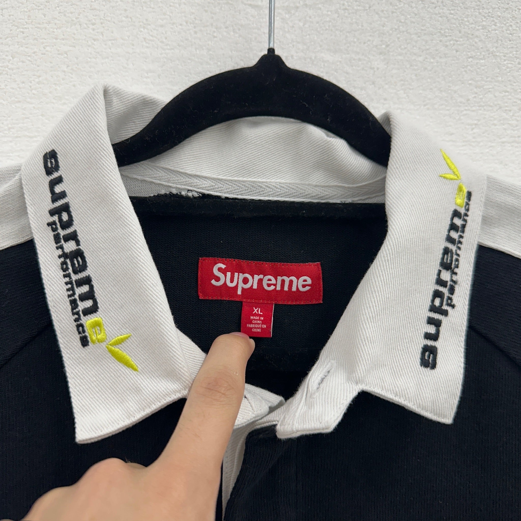 Supreme Striped Rugby Polo Black Size XL