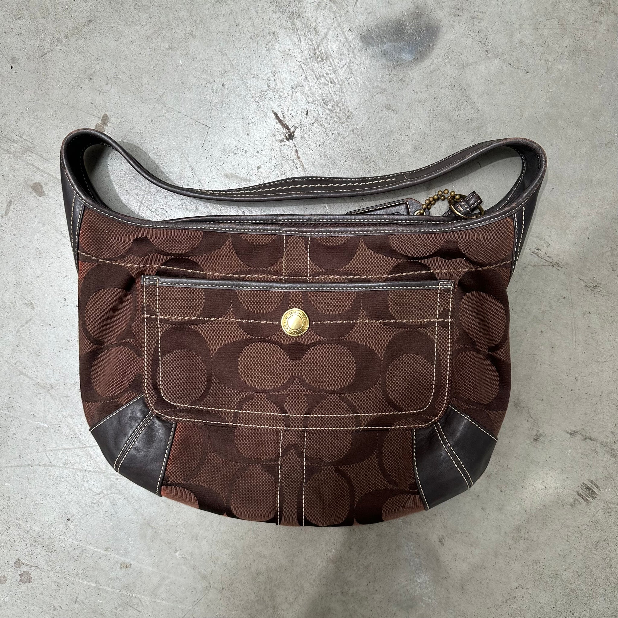 Coach Signature Ergo Hobo Shoulder Bag Brown