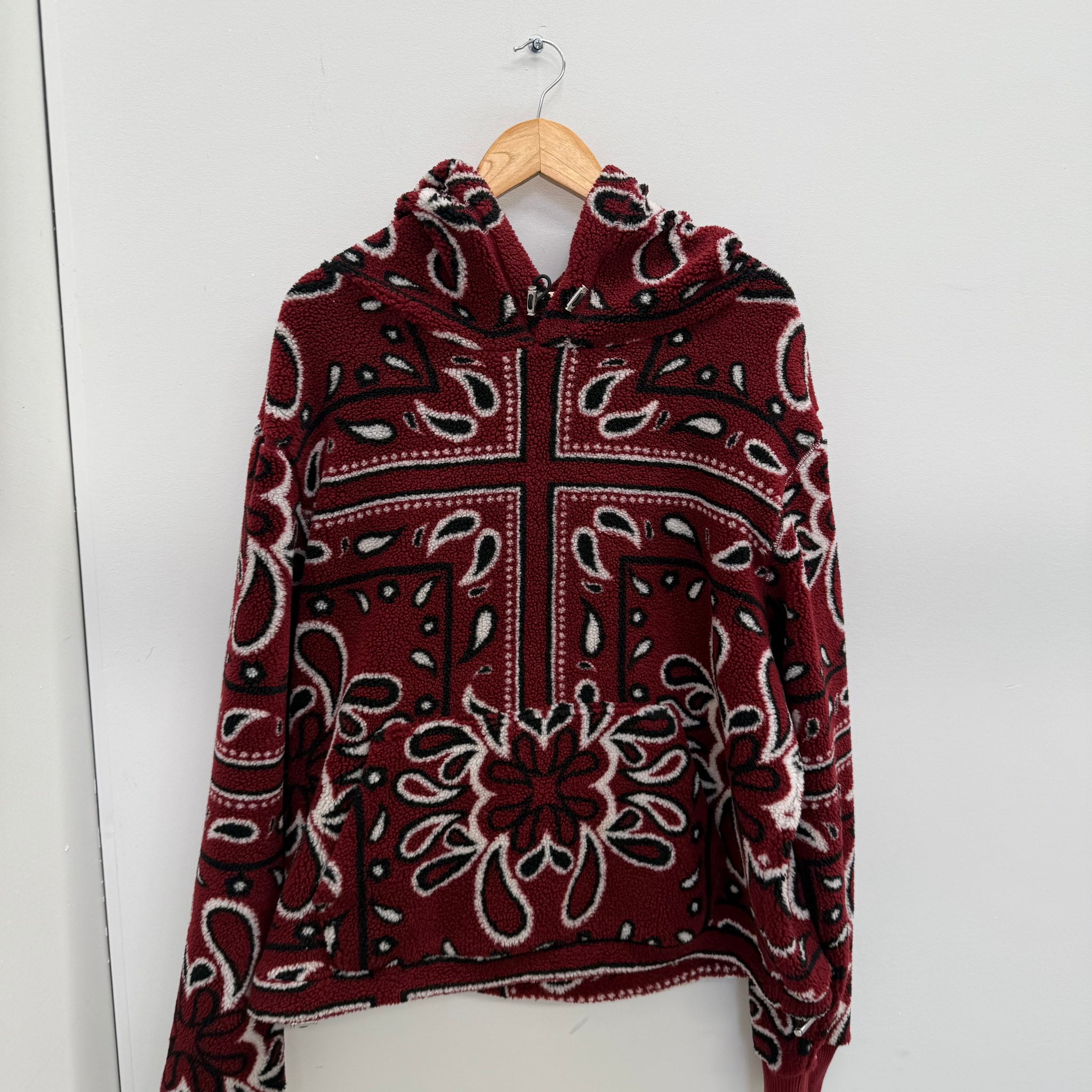 Amiri Bandana Fleece Jacket Red (Size L)