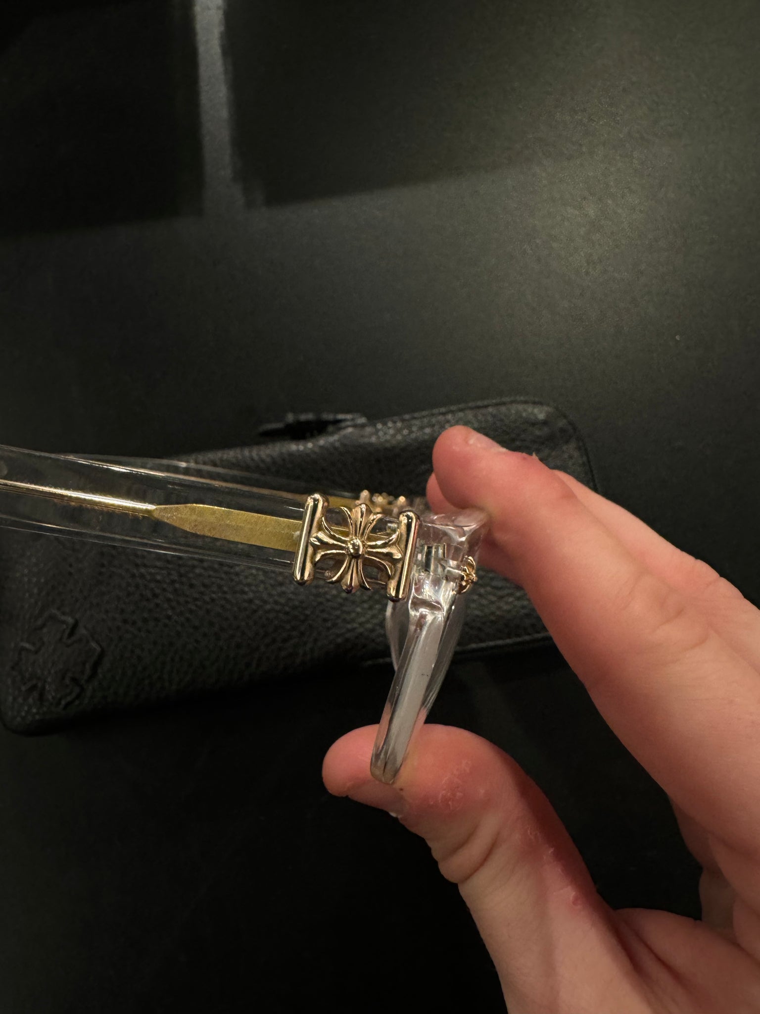 Chrome Hearts Vagilante Clear/Gold Glasses