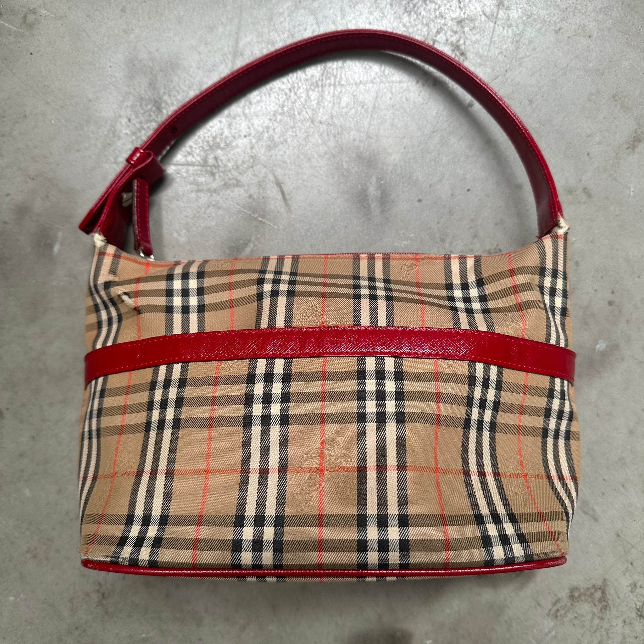 Burberry Vintage Mini Zip Hobo Bag