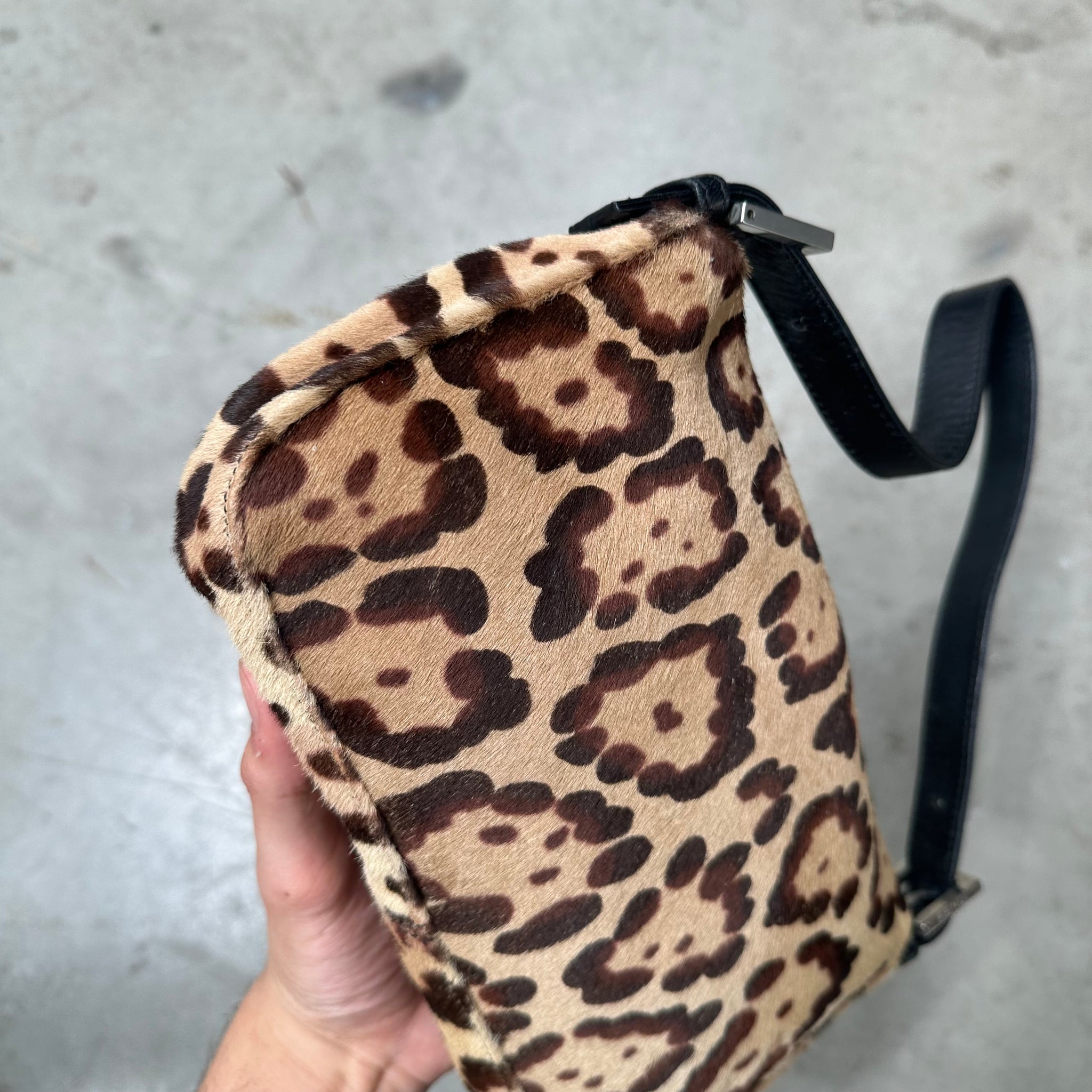 Fendi Leopard Print Baguette Bag