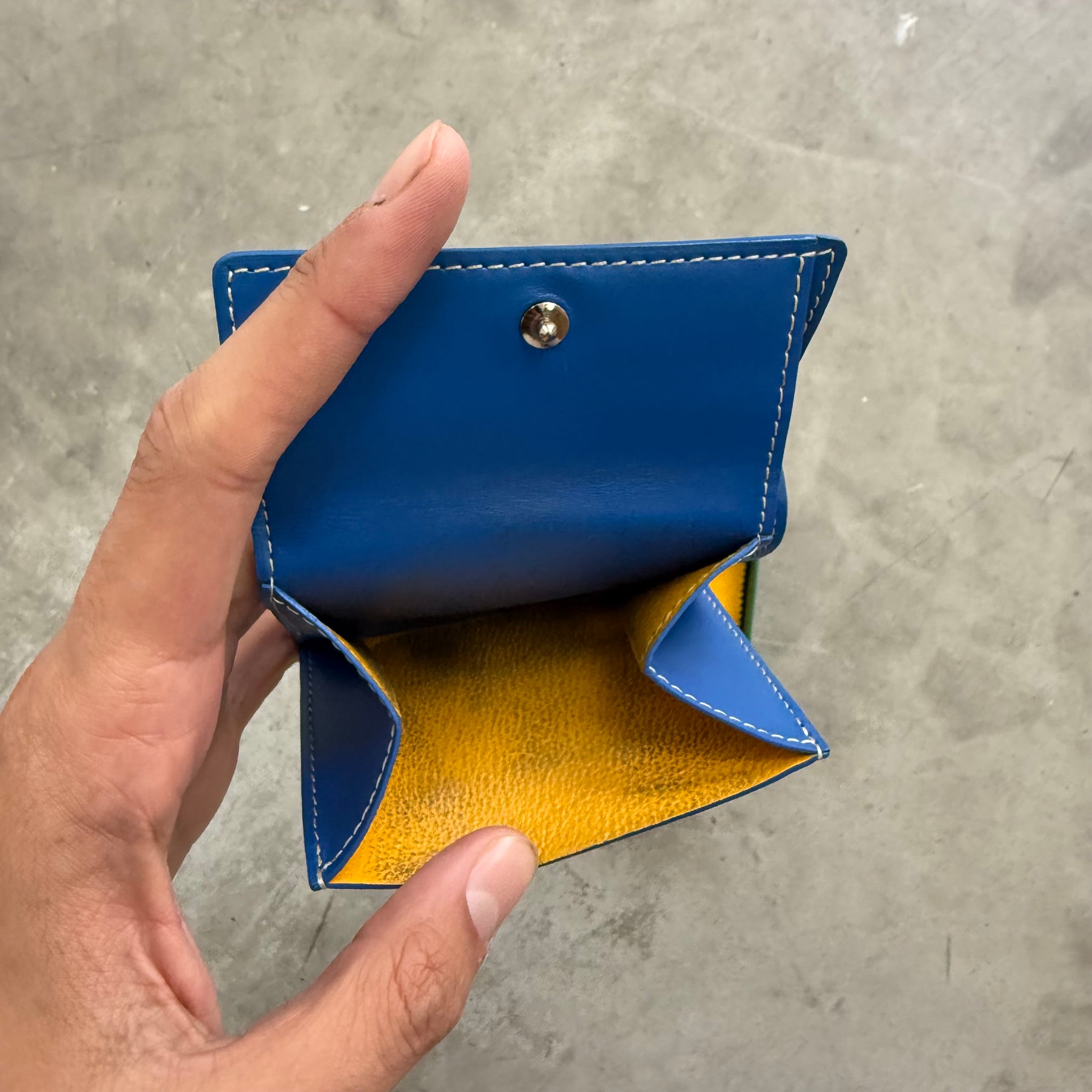 Goyard Sky Blue Goyardine Marigny Wallet