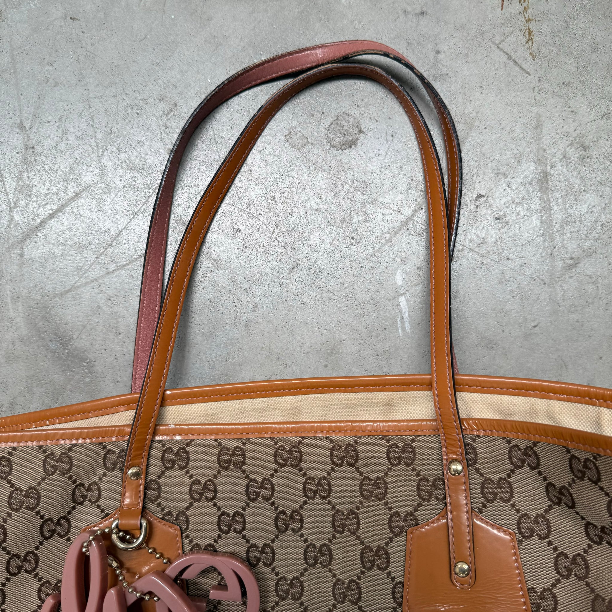 Gucci GG Canvas Jolicoeur Tote Bag 'Red/Grey'