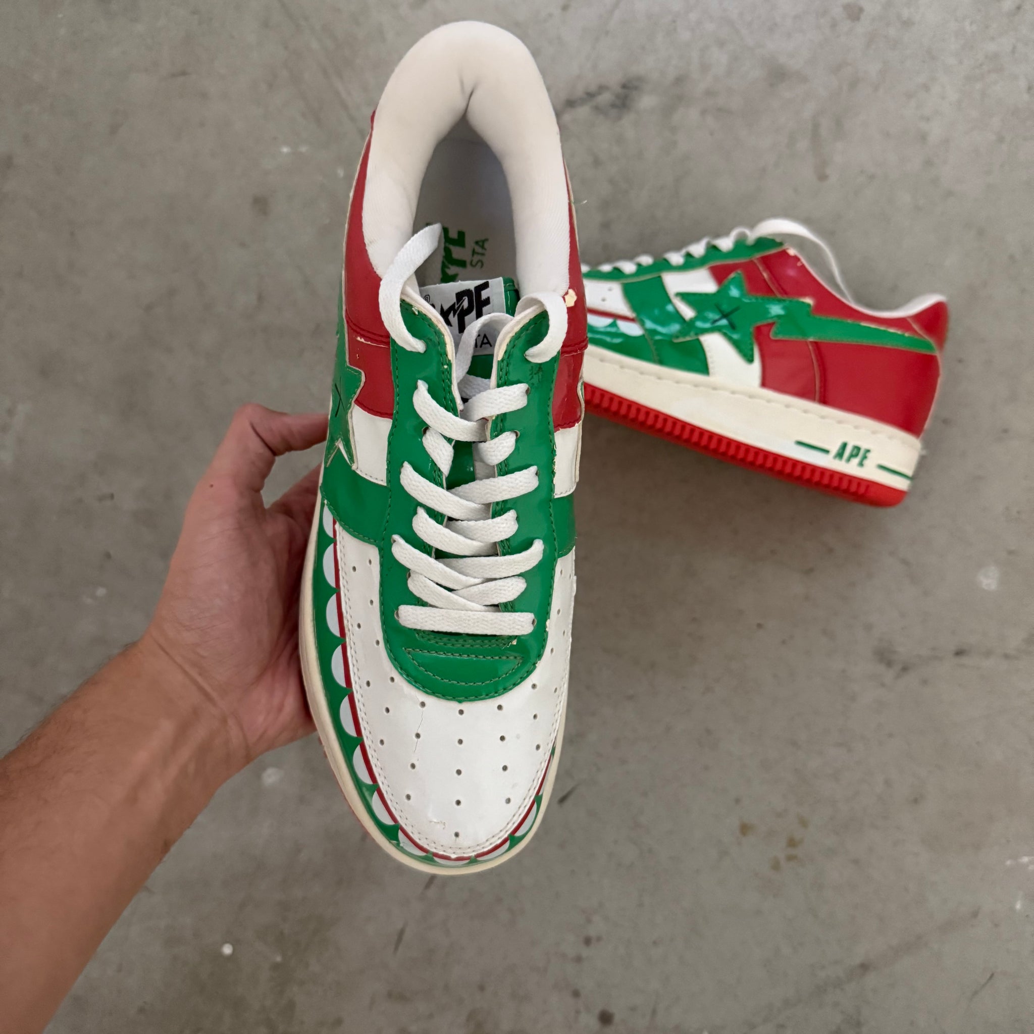 A Bathing Ape Bape Sta Low Kaws Chompers Red Green (US10)