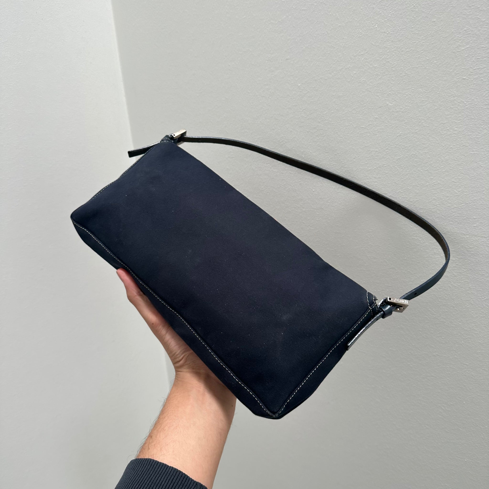 Fendi Denim Shoulder Bag Dark Navy
