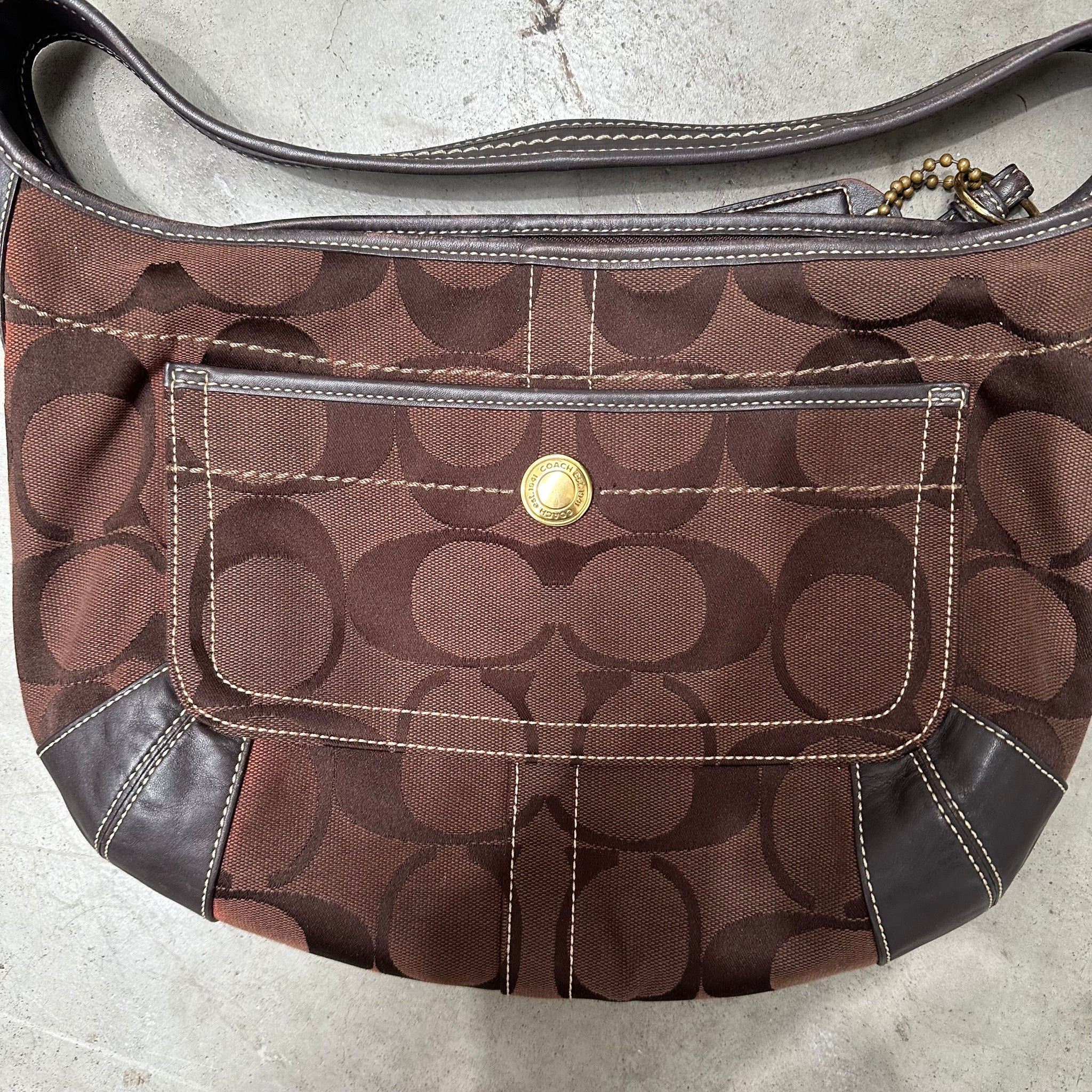 Coach Signature Ergo Hobo Shoulder Bag Brown