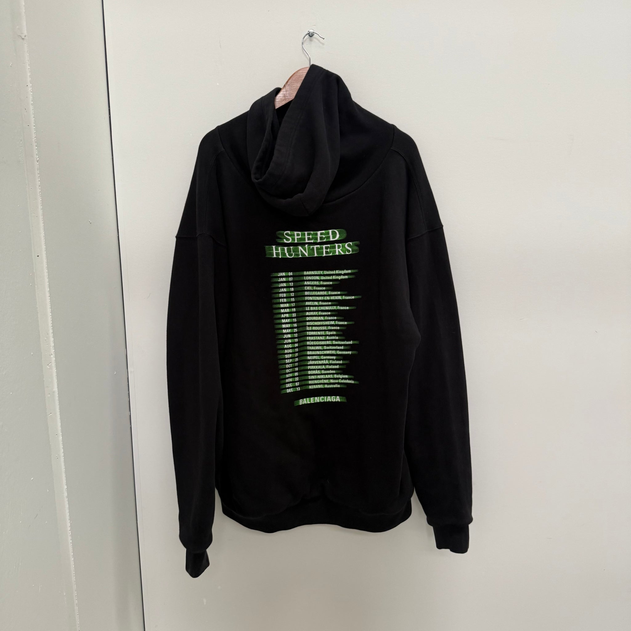 Balenciaga Speed Hunters Oversized F/W 18 Black Hoodie (fits L-XL)