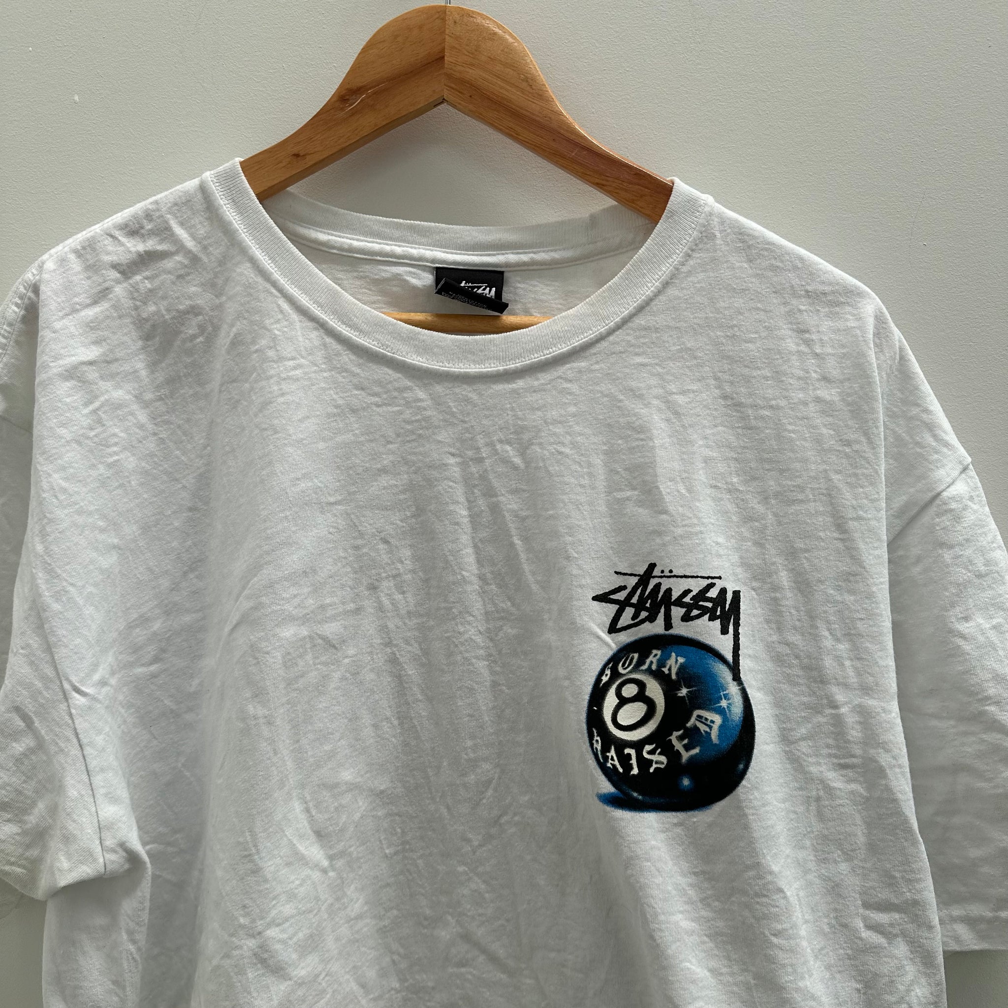 Stussy x Born & Raised 8 Ball TShirt White (Size XL)