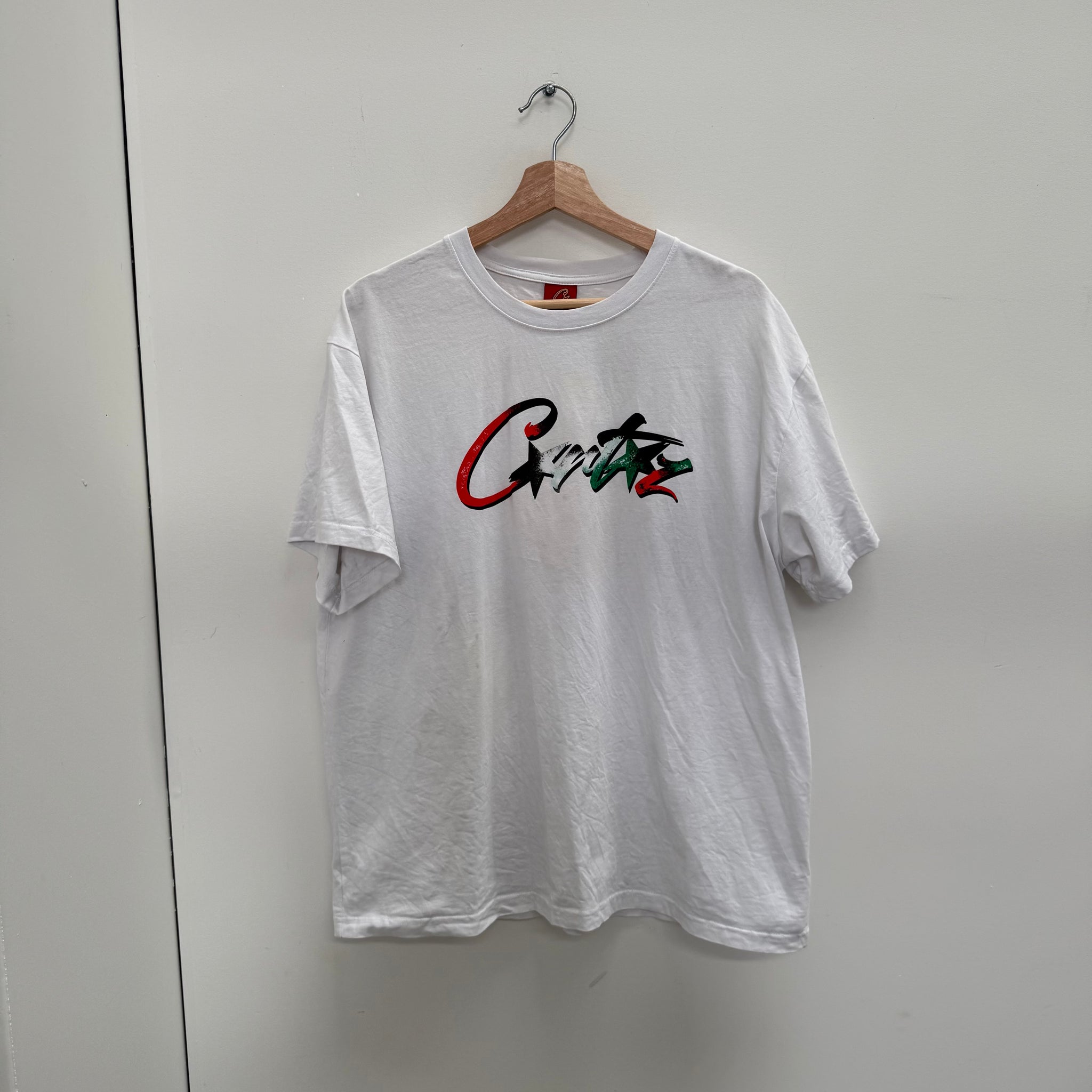 Corteiz Peace Logo White T Shirt (Size L)