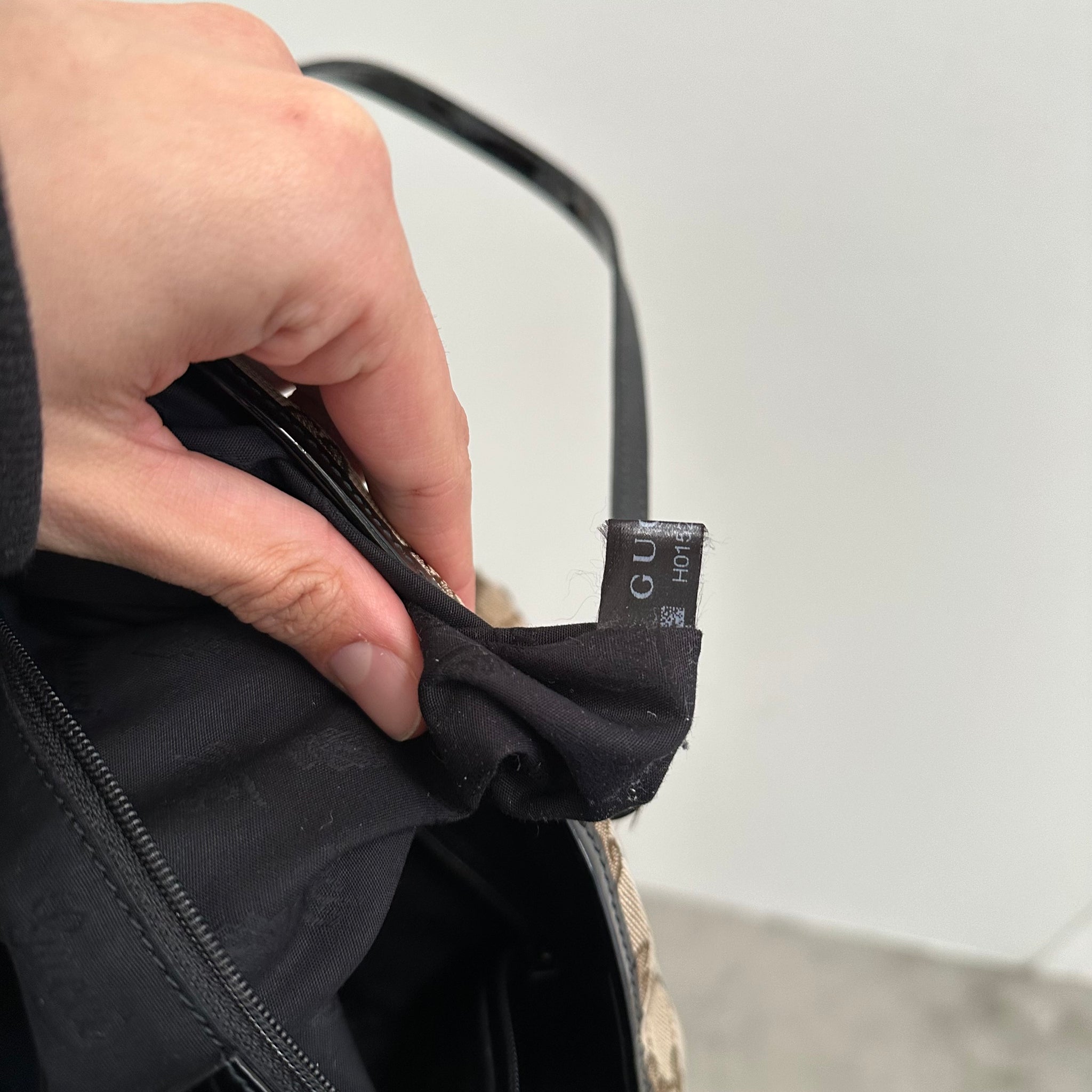 Gucci Brown GG Canvas Black Beige Jolie Tote Bag