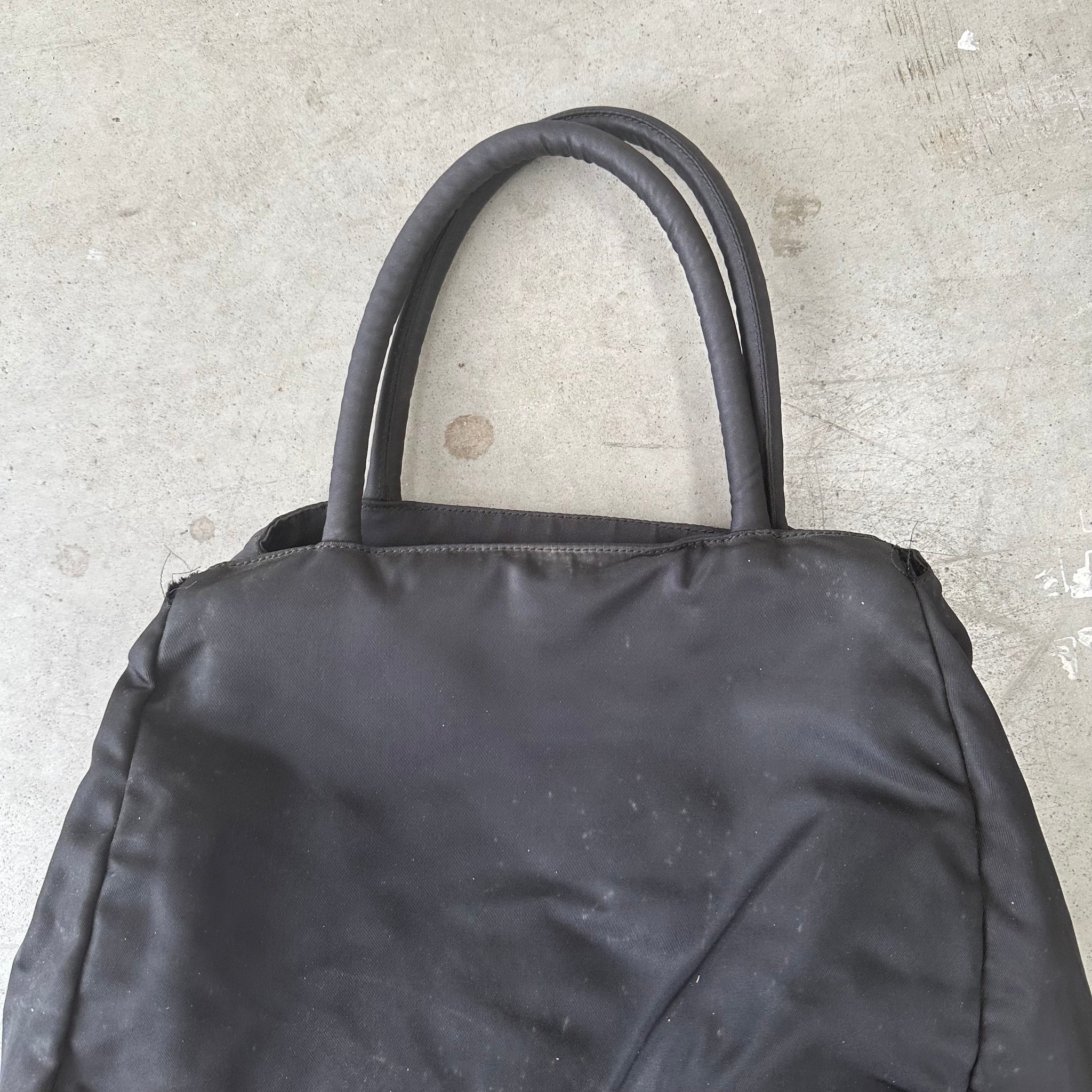 Prada Nylon Black Handle Bag