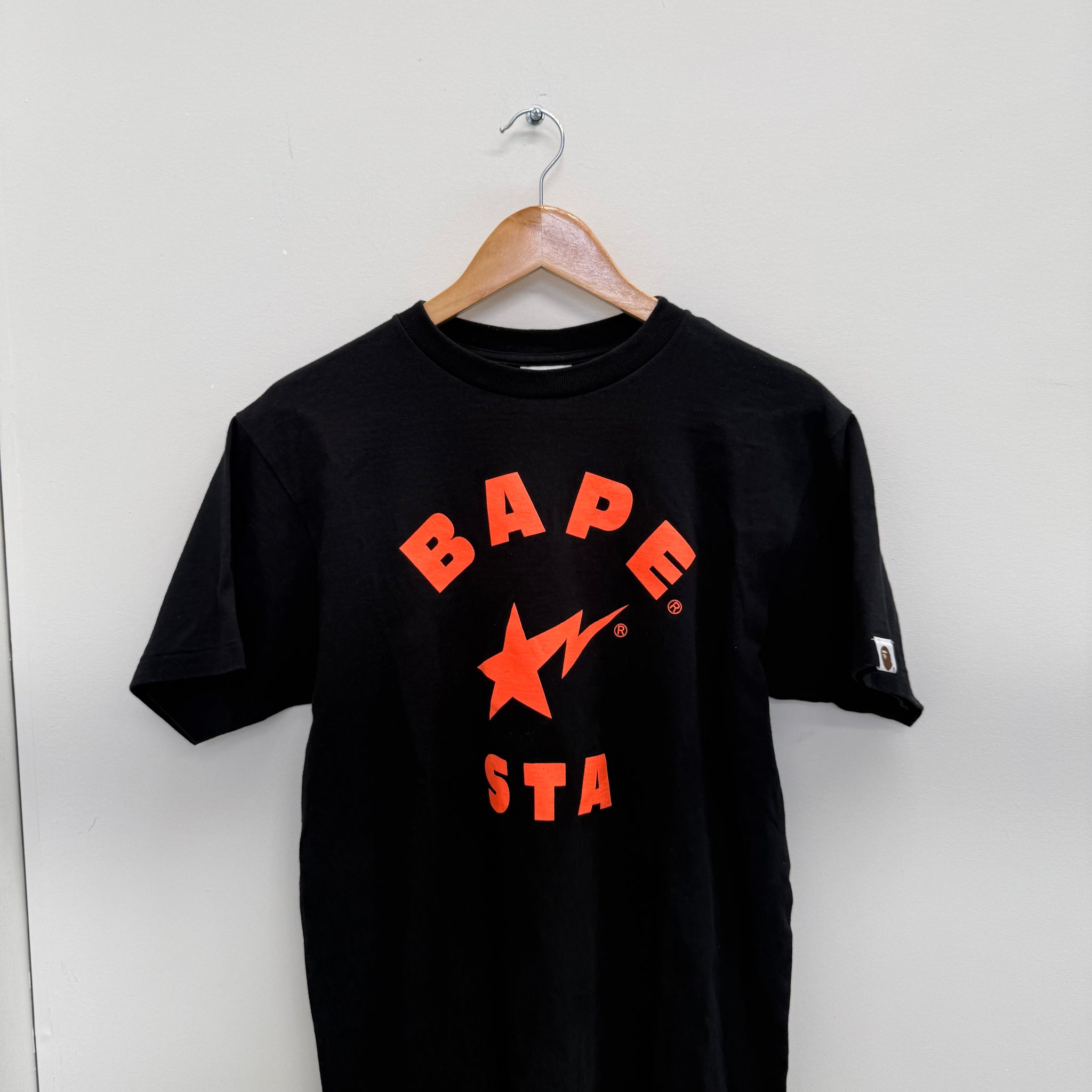 A Bathing Ape Bape Sta Orange Front Logo T Shirt (Size M)