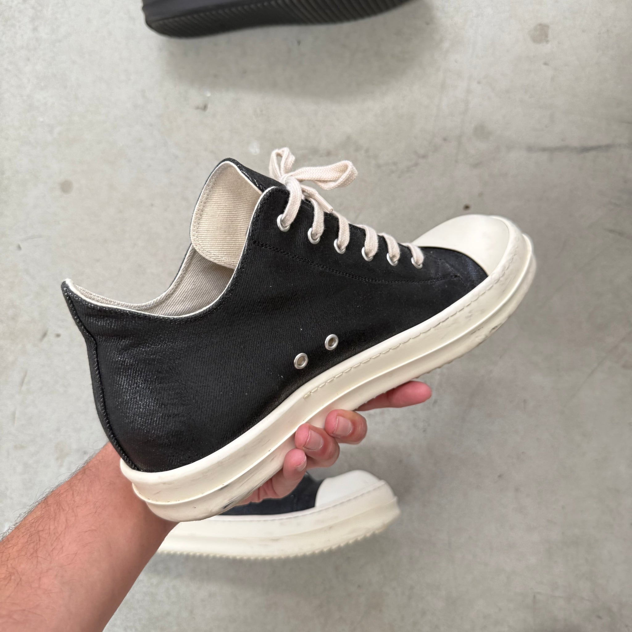 Rick Owens DRKSHDW Ramones Denim Low Sneakers (EU45)