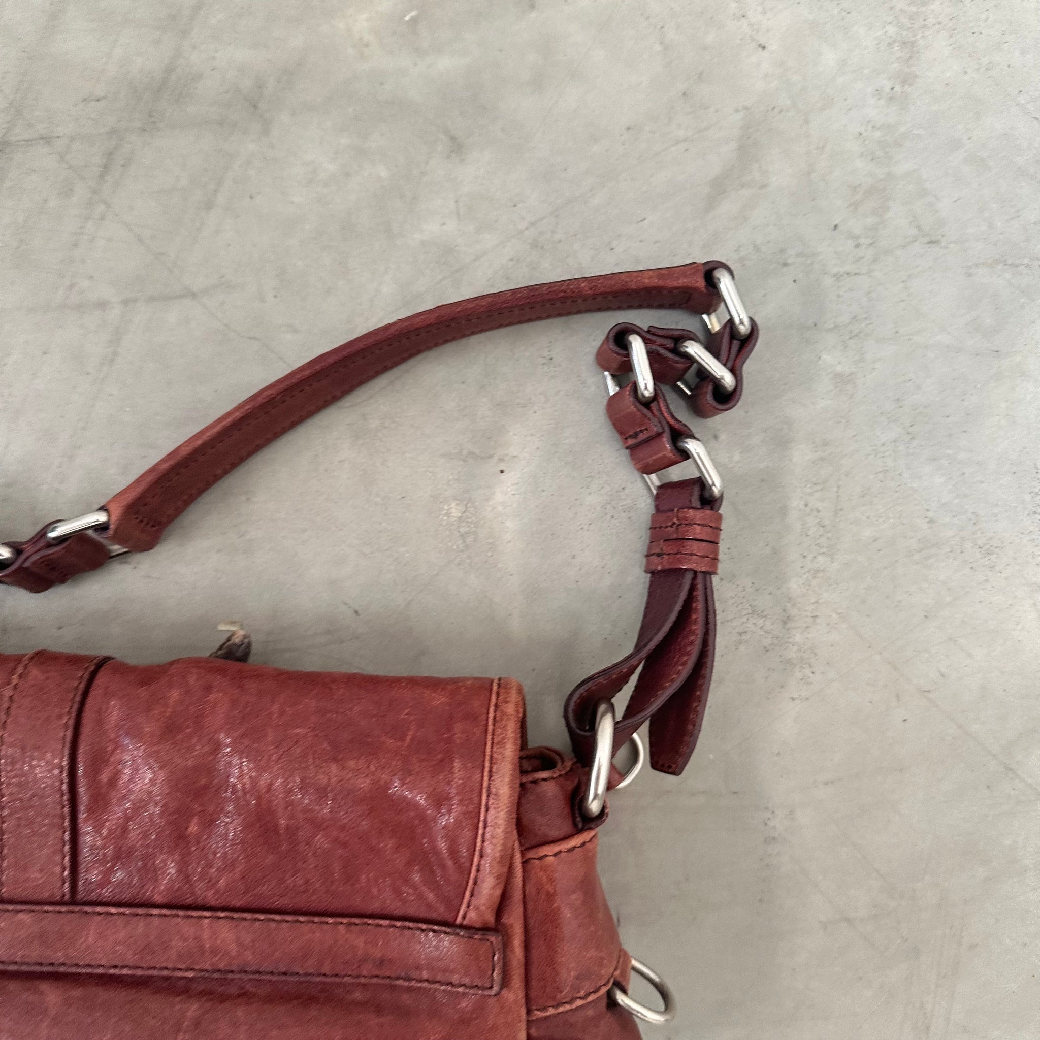 Miu Miu Brown Metal Flower Shoulder Bag