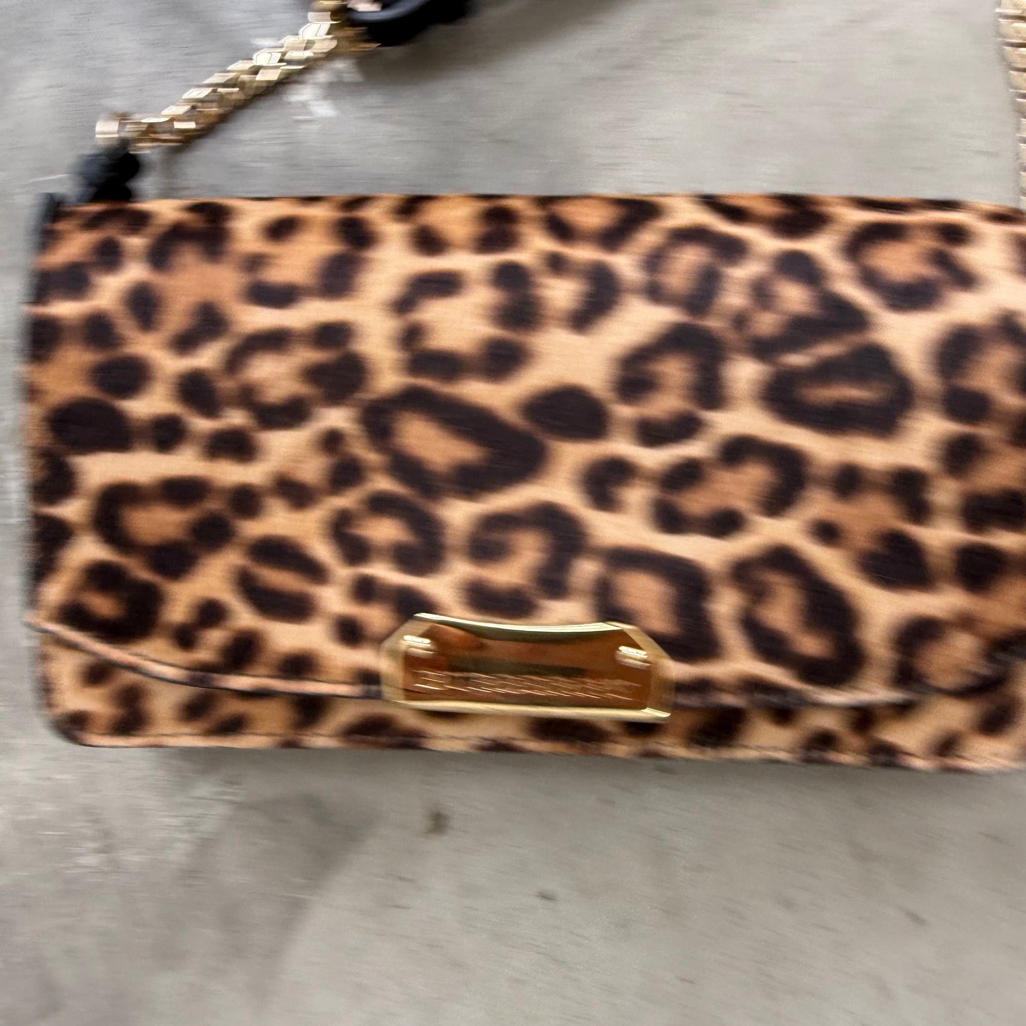Burberry Madison Leopard Print Wallet on Chain