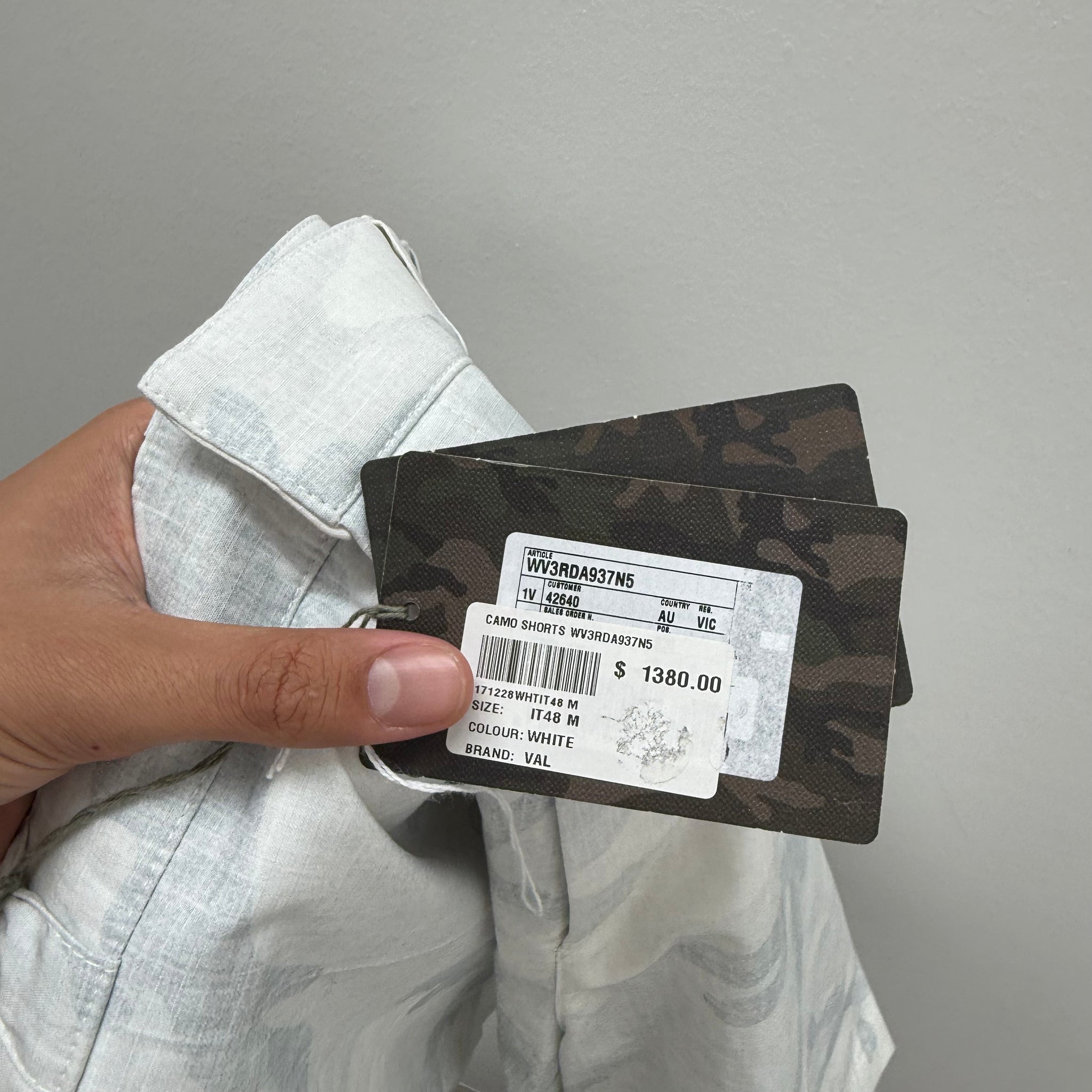 Valentino Camo Print Shorts (Size 32)
