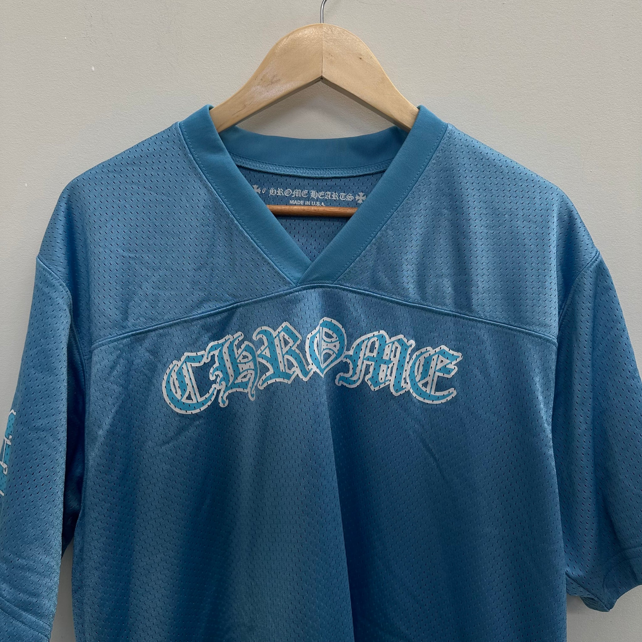 Chrome Hearts Stadium Mesh Blue Tshirt Jersey (Size M)