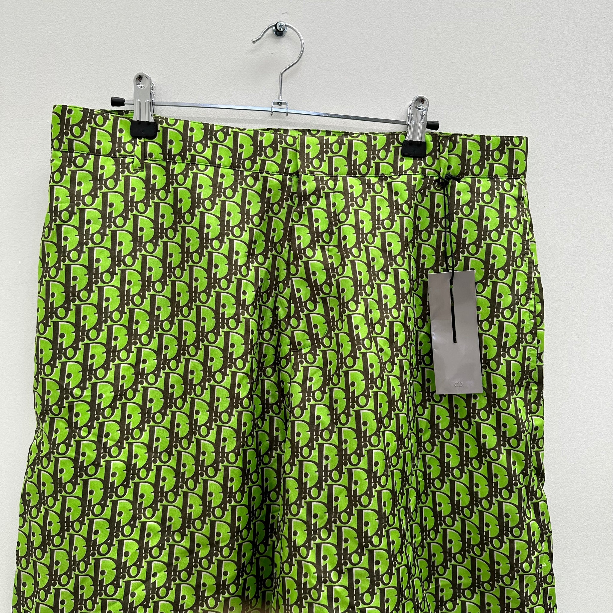 Dior x Cactus Jack Dior Oblique Pixel Bermuda Shorts Fluorescent Green/Khaki