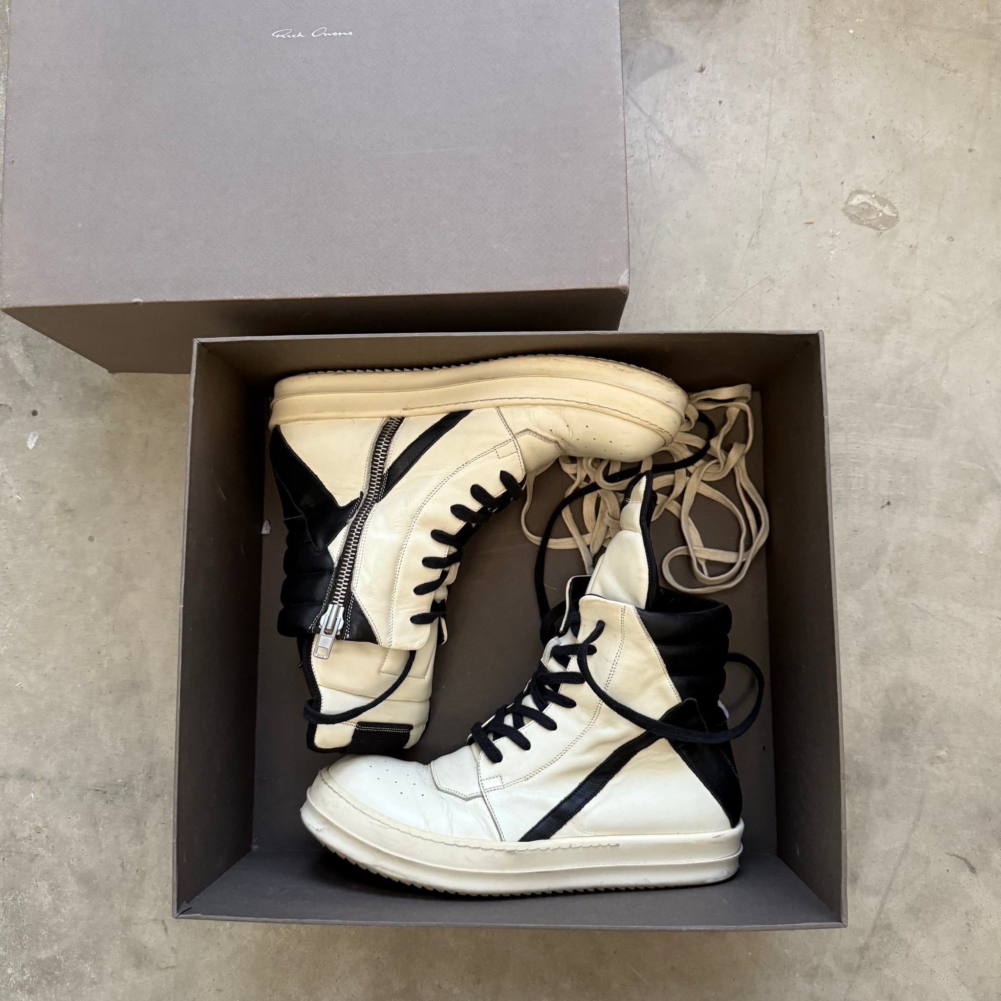 Rick Owens Geobasket Sneaker White (US9.5/42.5)