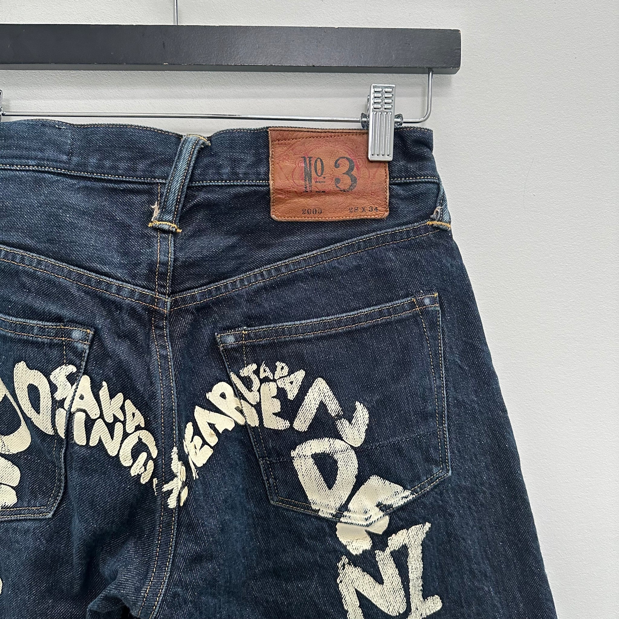 Evisu White Maniac Logo Denim (28 x)