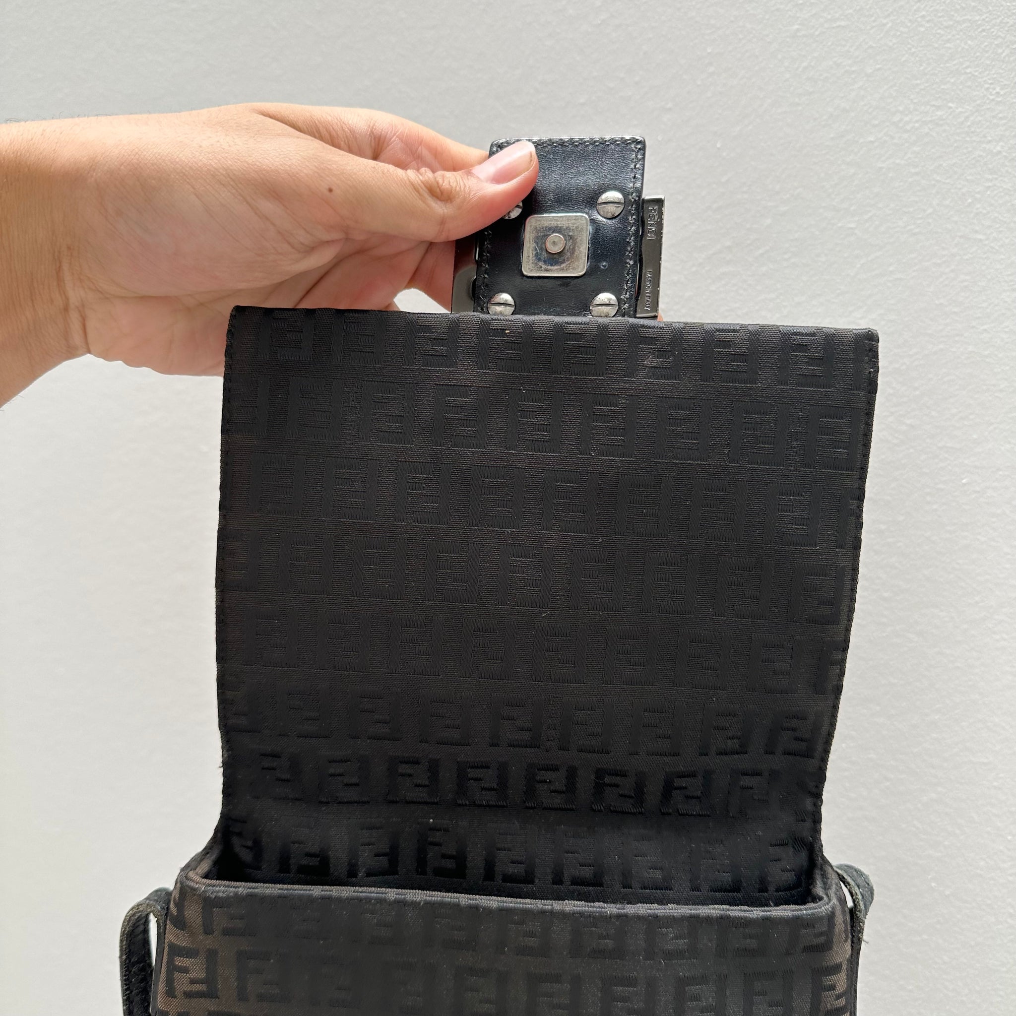 Fendi Zucchino Canvas Crossbody Bag