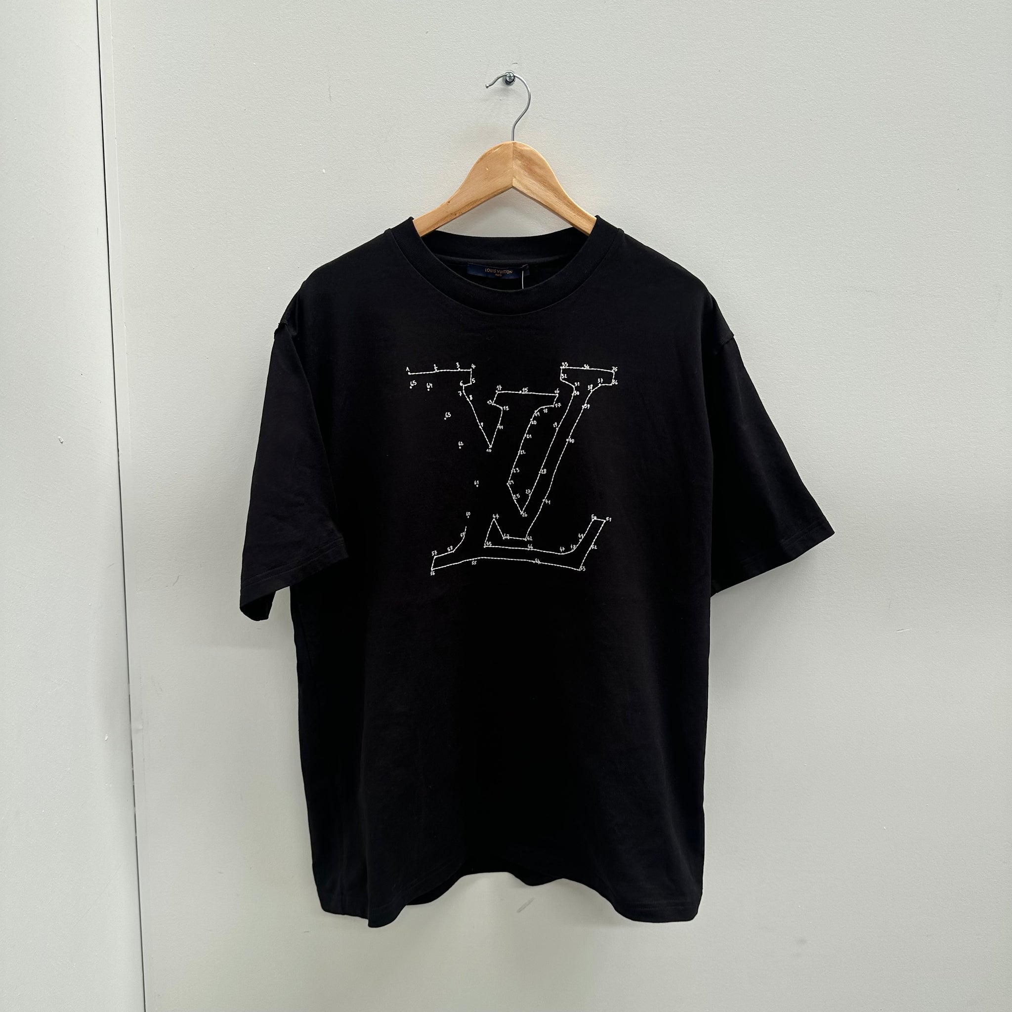Louis Vuitton Black 'LV Stitch' TShirt (Size XXL)